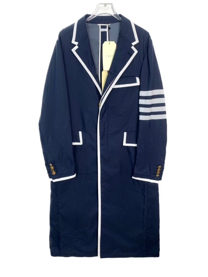 Thom Browne Thom Browne 4-Bar Stripe Trench Coat Size 1 Size US S / EU 44-46 / 1 - 1 Thumbnail