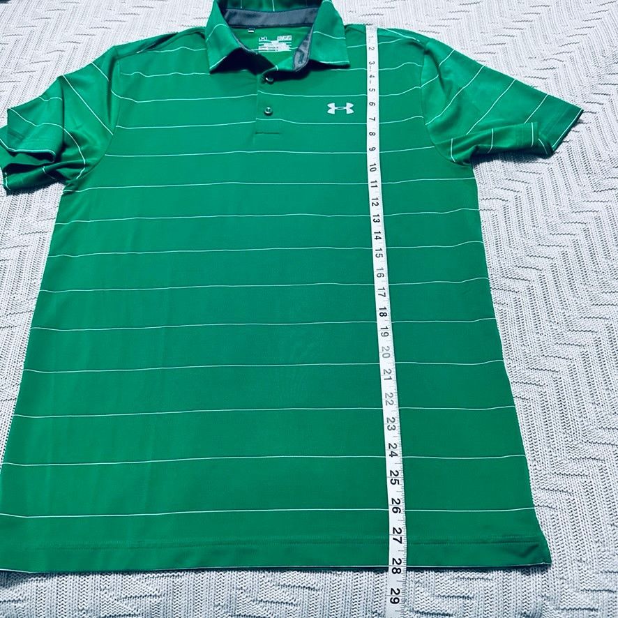 Under Armour Under Armour green striped polo Size US M / EU 48-50 / 2 - 6 Thumbnail