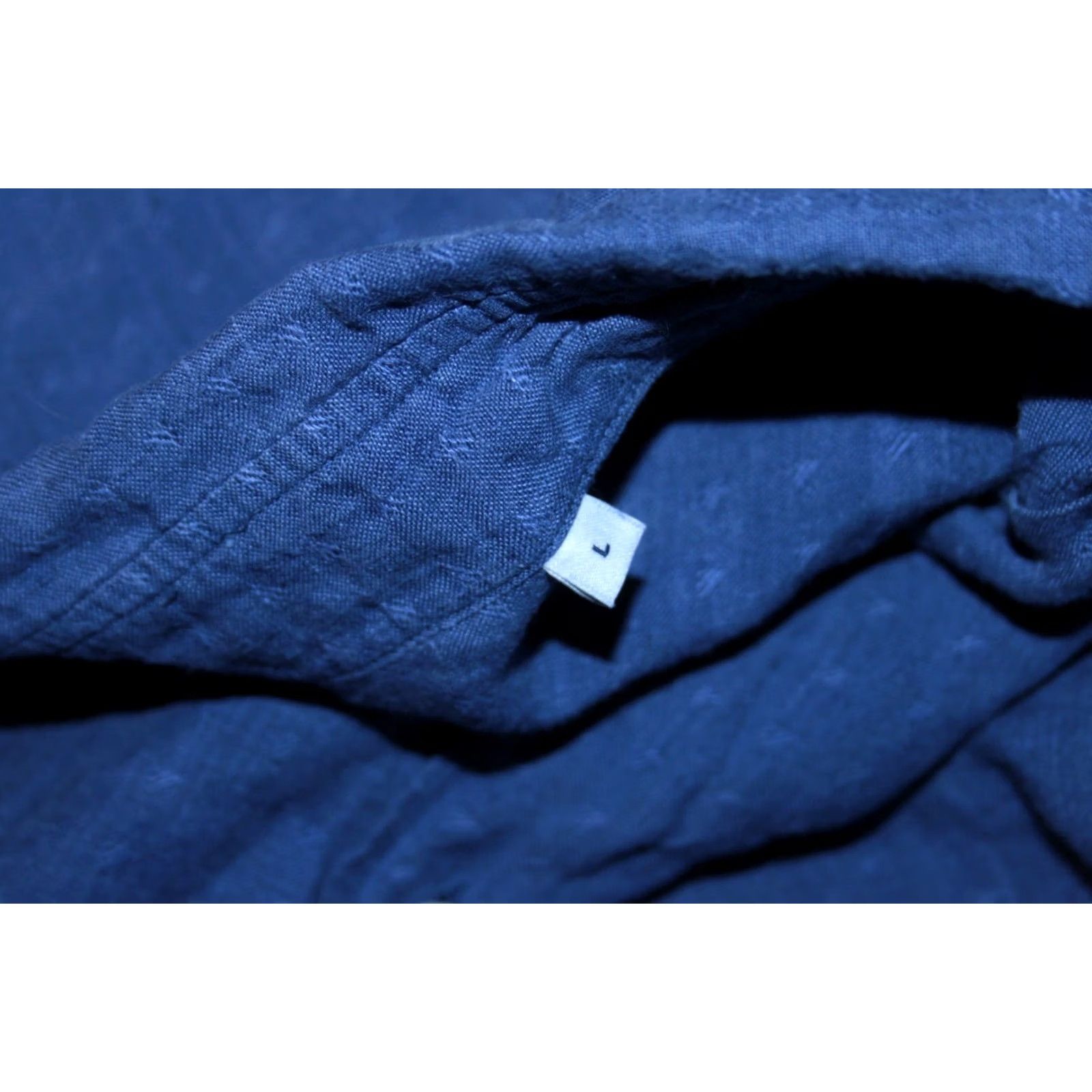 Vintage Boggi Milano formal shirt Mens Size L 100% linen Blue easy custom fit Size 42R - 6 Thumbnail