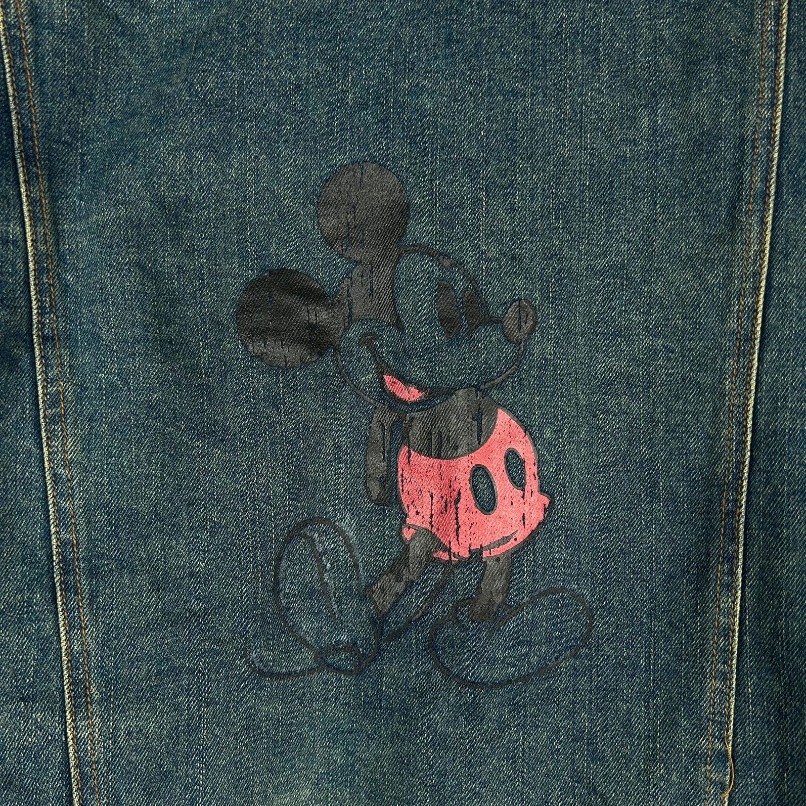 Disney Disney Jacket denim Sherpa duży Mickey big logo print Size US S / EU 44-46 / 1 - 4 Thumbnail