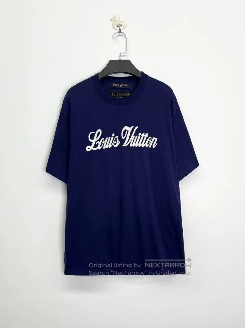 Louis Vuitton Louis Vuitton Blue embroidered embossed monogram logo knit Size US M / EU 48-50 / 2 - 1 Thumbnail
