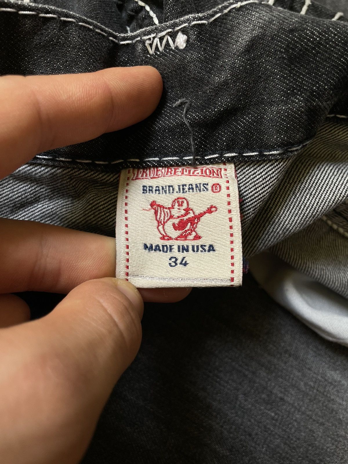 True Religion × Vintage Rare crazy y2k black True Religion Luke XXX jeans pants Size US 34 / EU 50 - 8 Thumbnail