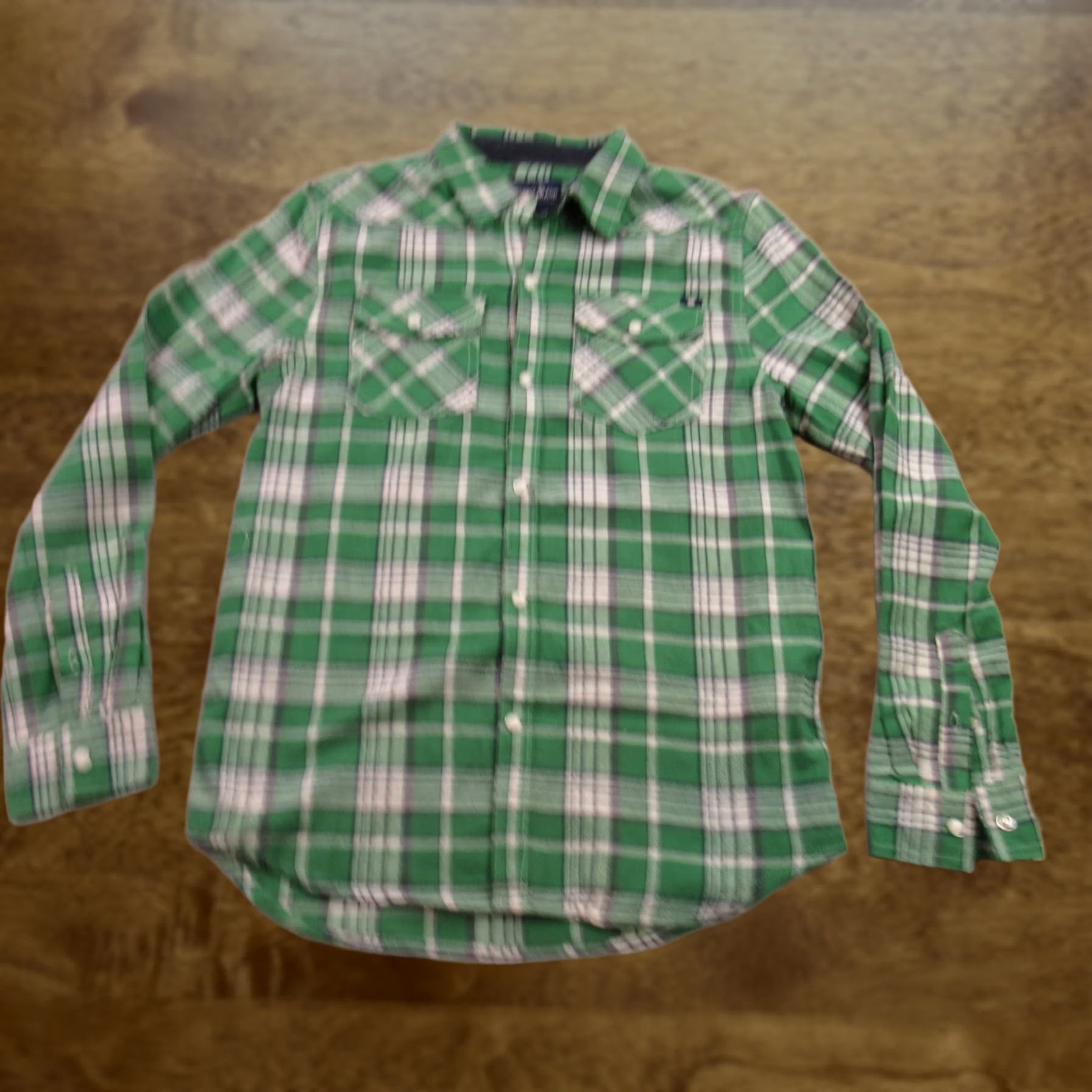 Lucky Brand Lucky Brand Shirt Womens Large Long Sleeve Snap Front Plaid Pockets Green Size L / US 10 / IT 46 - 1 Thumbnail