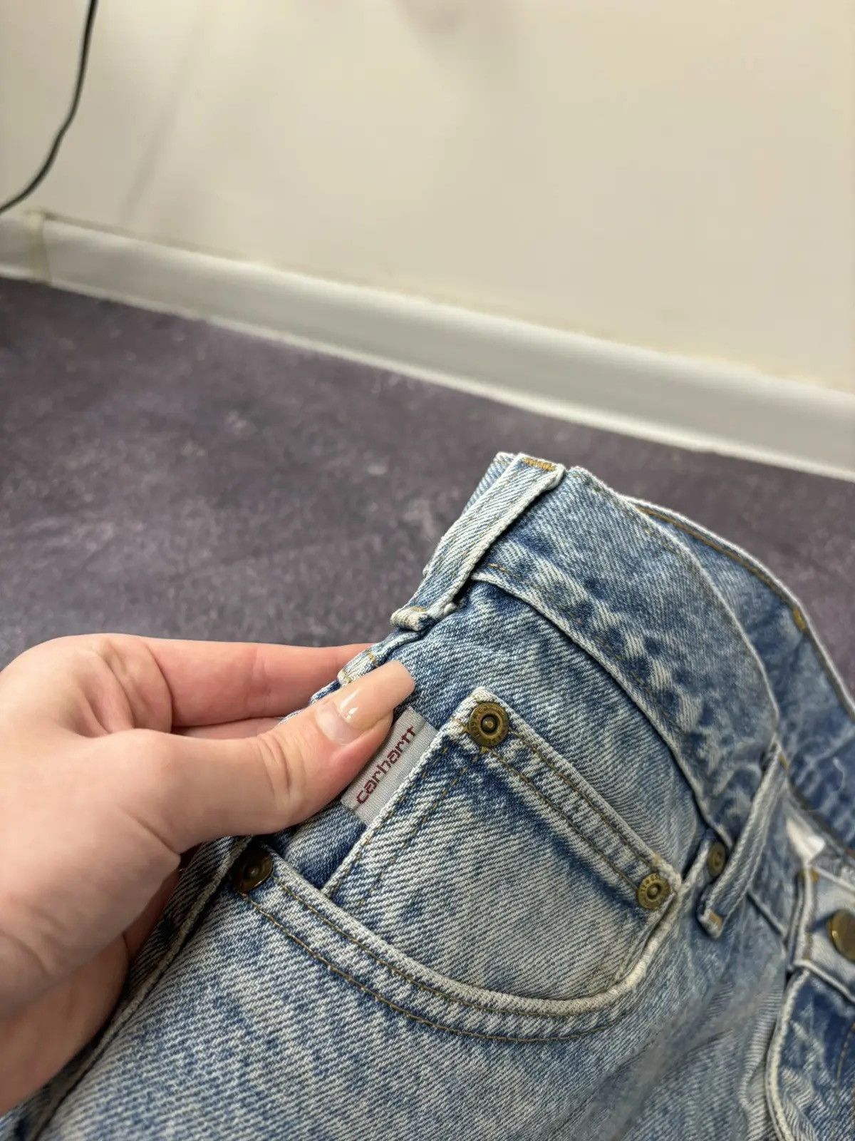 Carhartt × Vintage Vintage Carhartt Relaxed Fit Light Blue Hype Denim Jeans Size US 38 / EU 54 - 8 Thumbnail