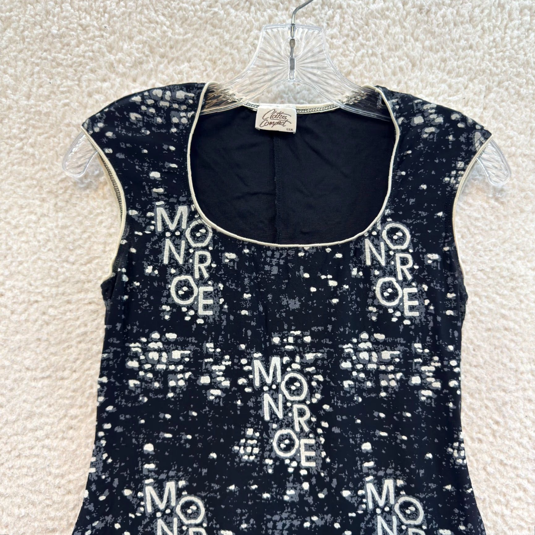 Vintage VINTAGE 90s Mini Dress Black Sheath Grunge Cyber Fairy Goth Women S/M Shifts Quality Clothes Compact Size S / US 4 / IT 40 - 3 Thumbnail