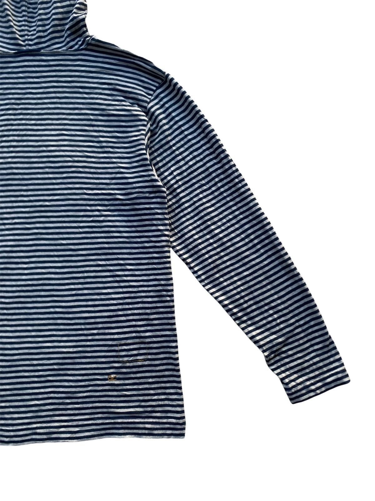 45rpm 45RPM Indigo Striped Hoodie Made in Japan Navy White Border Size US S / EU 44-46 / 1 - 12 Thumbnail