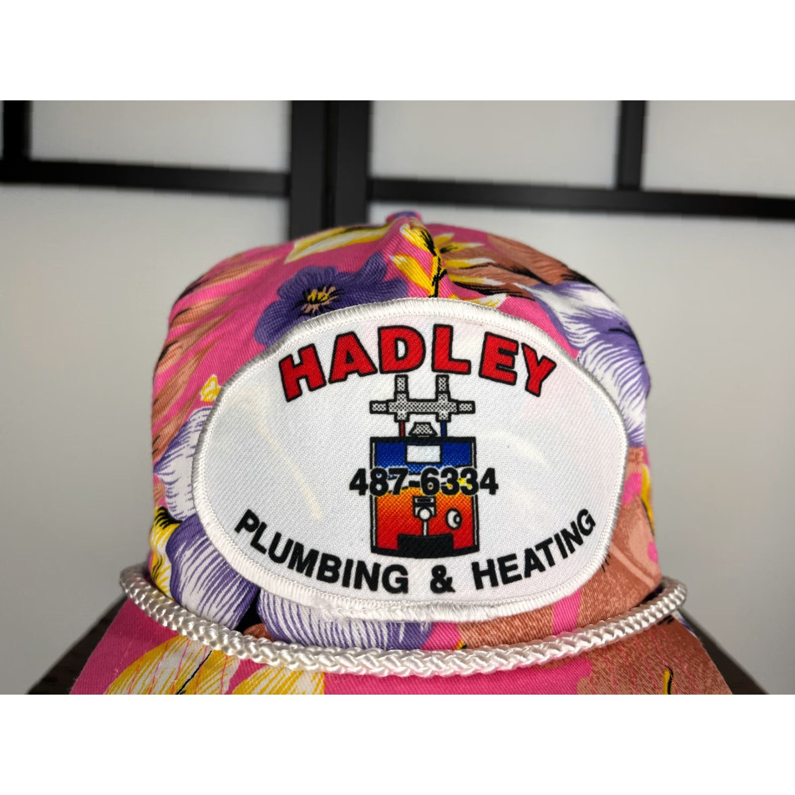 Vintage Hadley San Sun Hat Cap Snap Back Adult One Size Pink Floral Size ONE SIZE - 2 Thumbnail