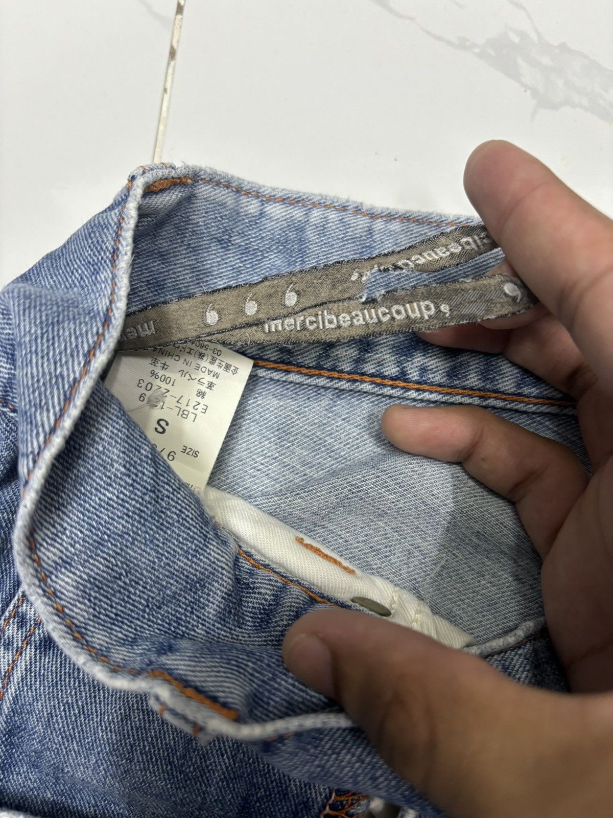 Issey Miyake ISSEY MIYAKE MERCIBEAUCOUP X LEE DROP CROTCH DENIM JEANS Size US 29 - 8 Thumbnail