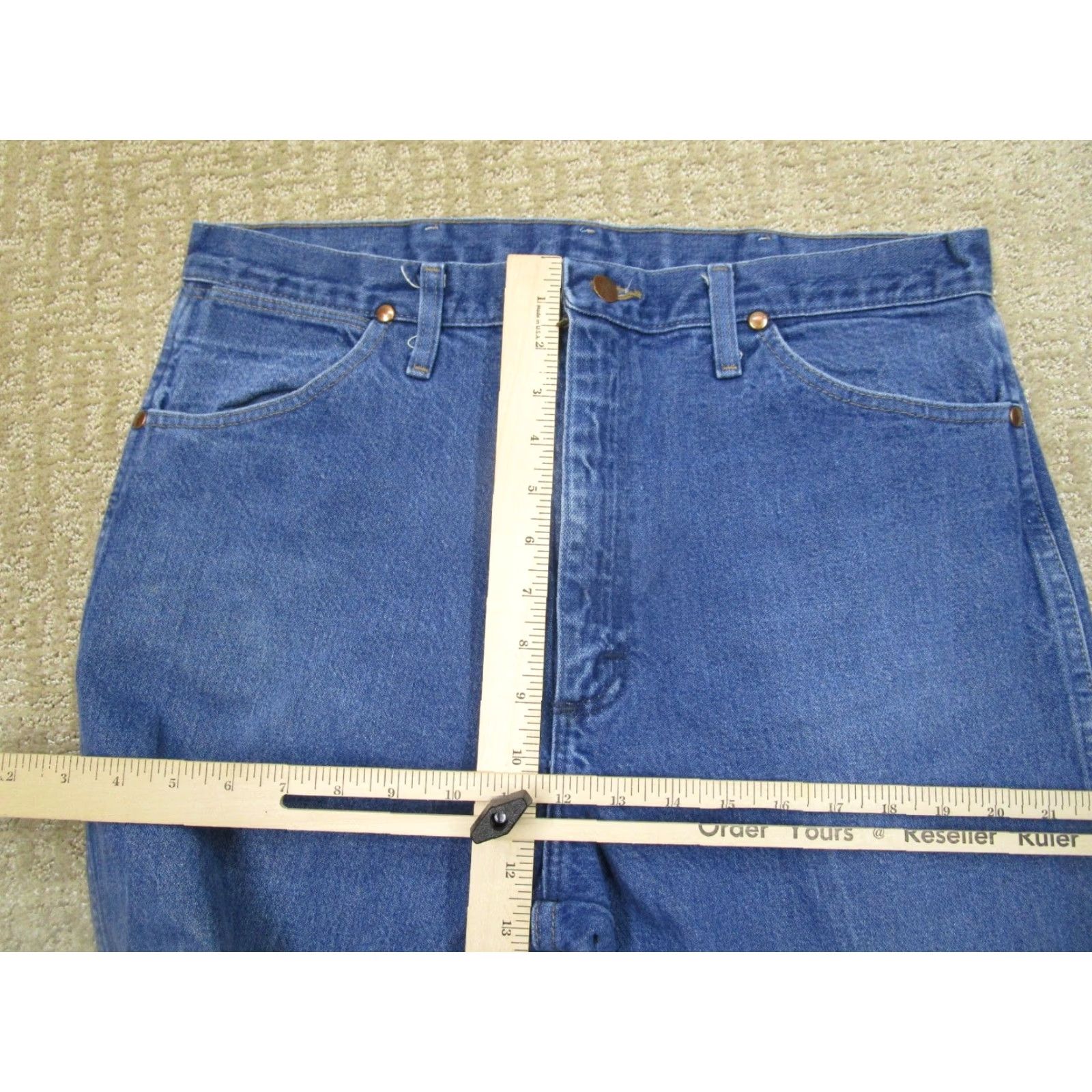 Wrangler Wrangler Jeans Men 36x32 Light Wash Cowboy Cut Western Pants Blue Logo 5-Pocket Regular Fit Cowboys Mens Size US 36 / EU 52 - 6 Thumbnail