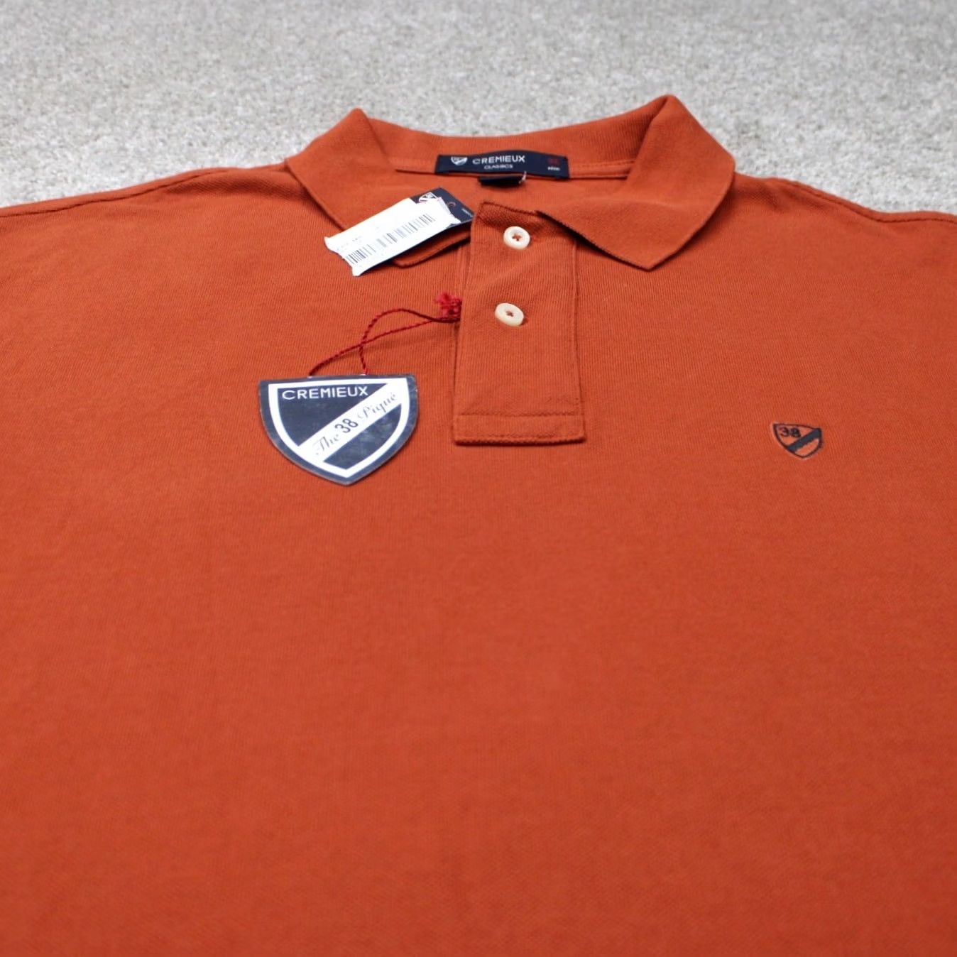 Cremieux Cremieux Classics Polo Shirt Mens XL Orange NWT 100% Cotton S/S Pique Short Sleeve Button-Down Casual Sportsman Style Comfort Fit Size US XL / EU 56 / 4 - 4 Thumbnail