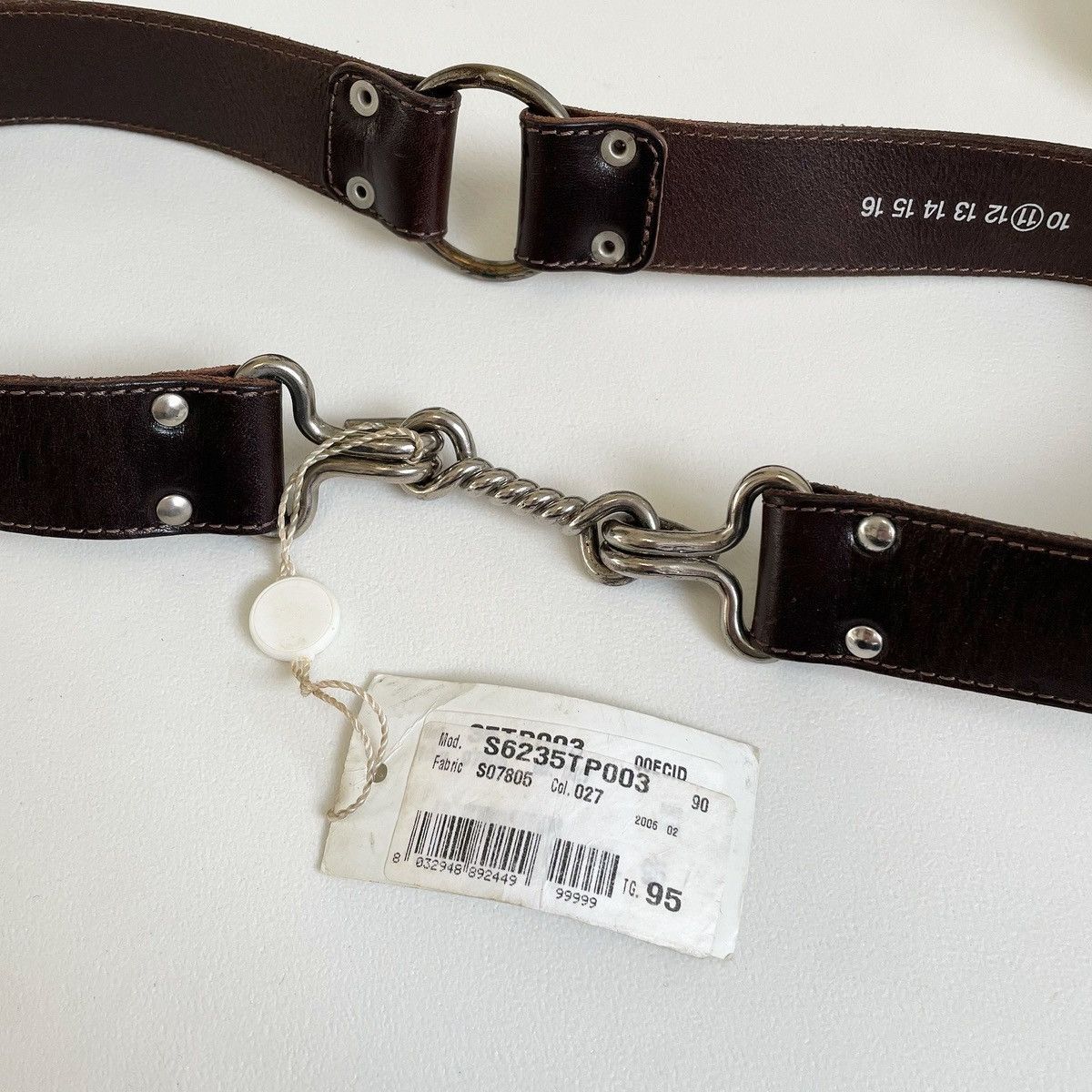 Maison Margiela A/W 06 Brown Leather ‘Bondage Belt’ Size 34 - 6 Thumbnail