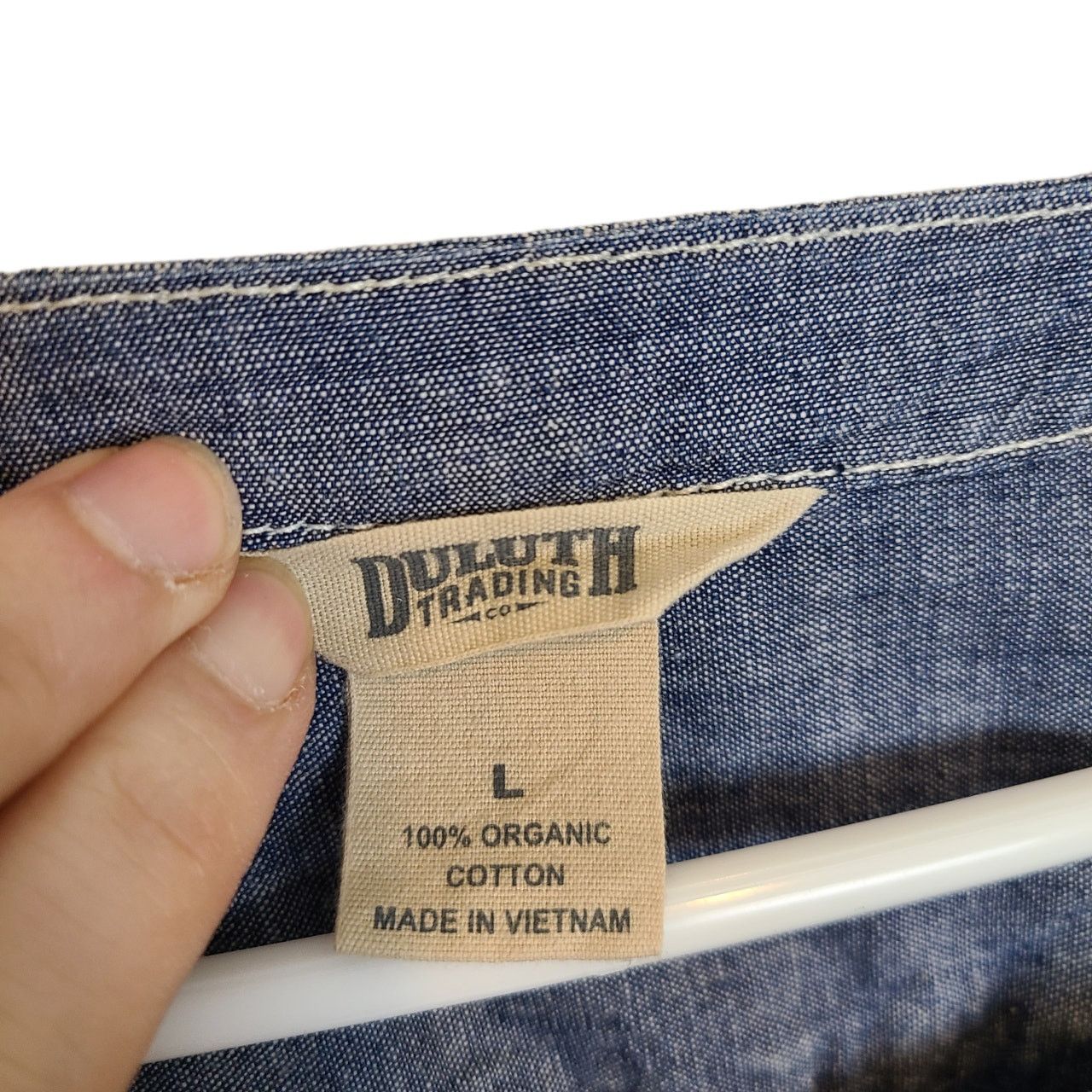 Duluth Trading Company Duluth Trading Co Shirt L Free Range Organic Chambray Tunic Size L / US 10 / IT 46 - 8 Thumbnail