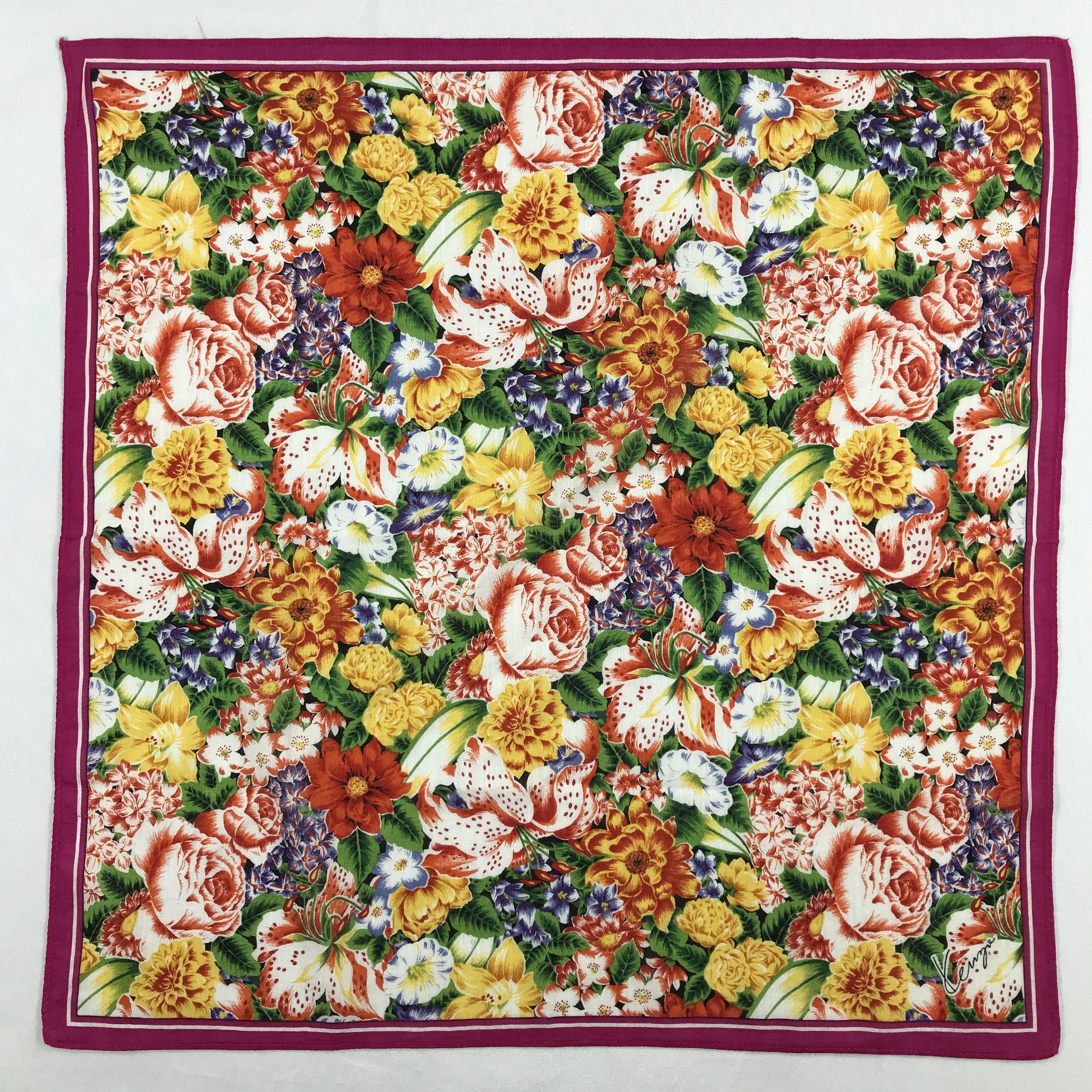 Kenzo × Vintage Kenzo Bandana / Handkerchief / Neckerchief - S2116 Size ONE SIZE - 1 Thumbnail