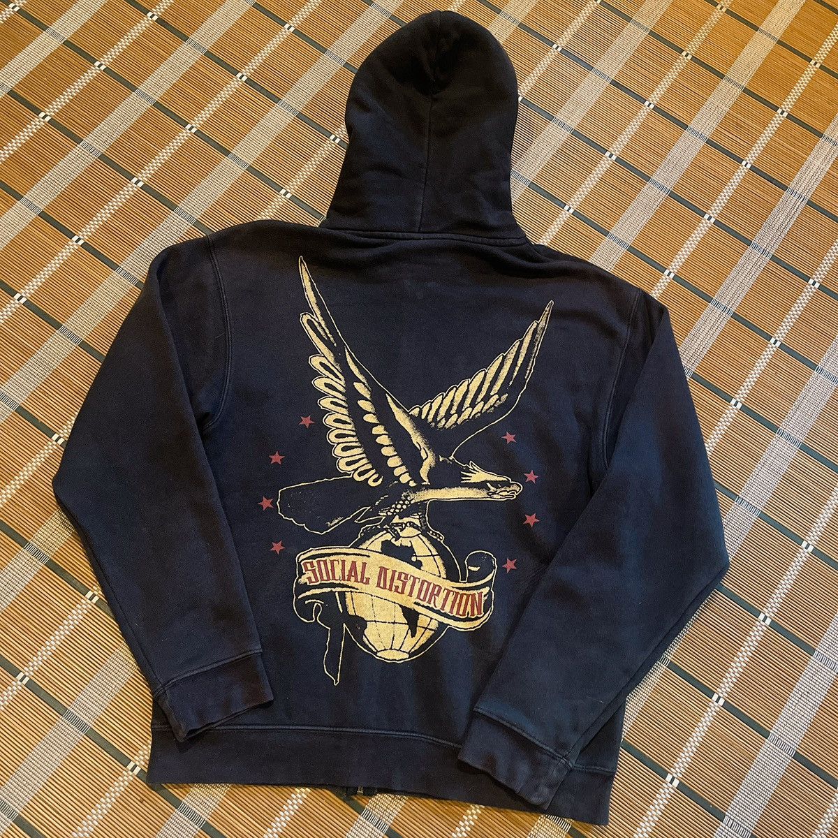 Band Tees × Vintage 🔥Rare🔥VTG90’s Social Distortion Hoodie🦅🌏 Size US S / EU 44-46 / 1 - 7 Thumbnail