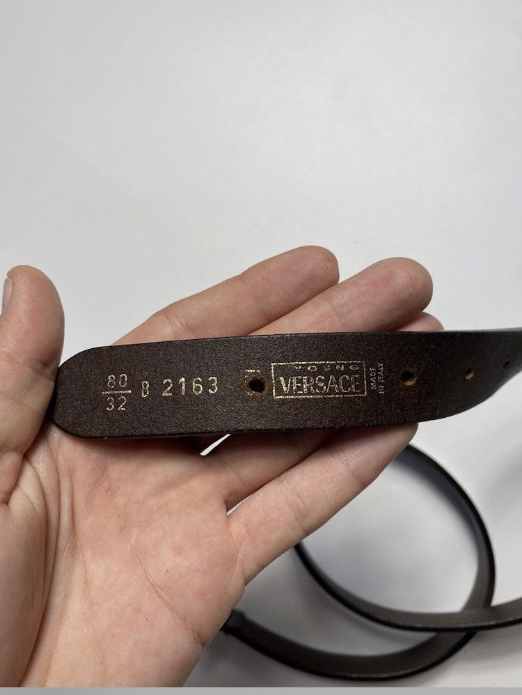 Versace × Vintage Vintage Versace Medusa logo leather belt size 30 Size 30 - 5 Thumbnail