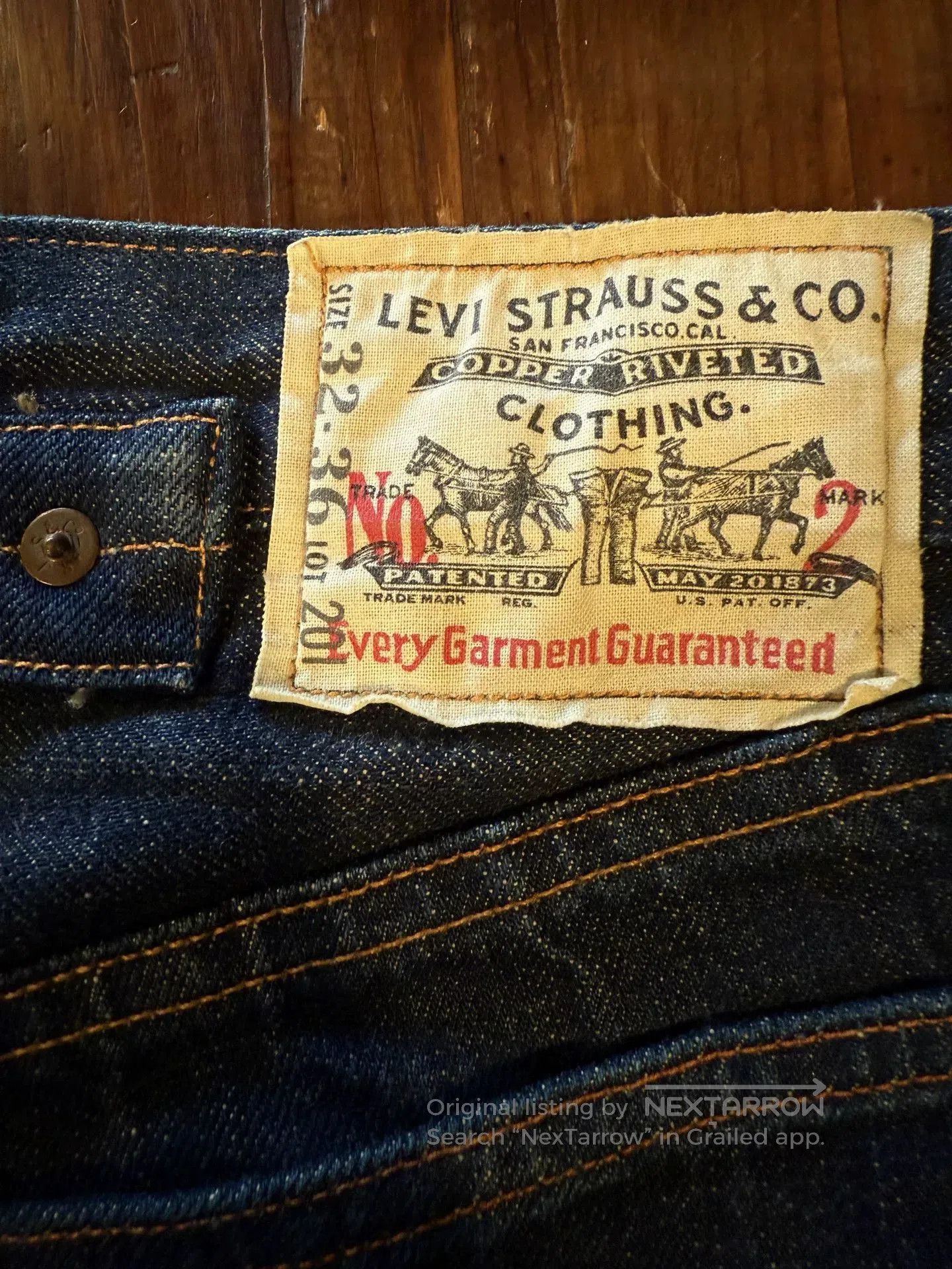 LVC LVC 201 555 Factory Copper Button Selvedge. Size US 32 / EU 48 - 3 Thumbnail