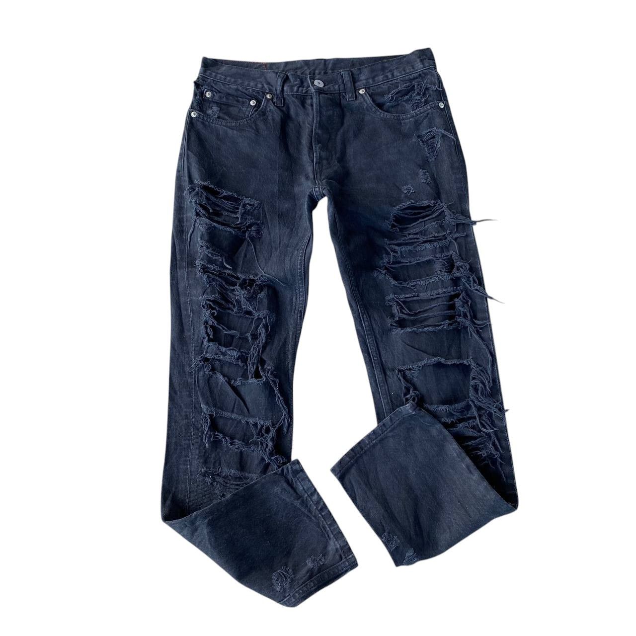 Japanese Brand RNA Slang Inc.By Eiji Okumoto Insane Distressed Denim Grunge Size US 29 - 4 Thumbnail