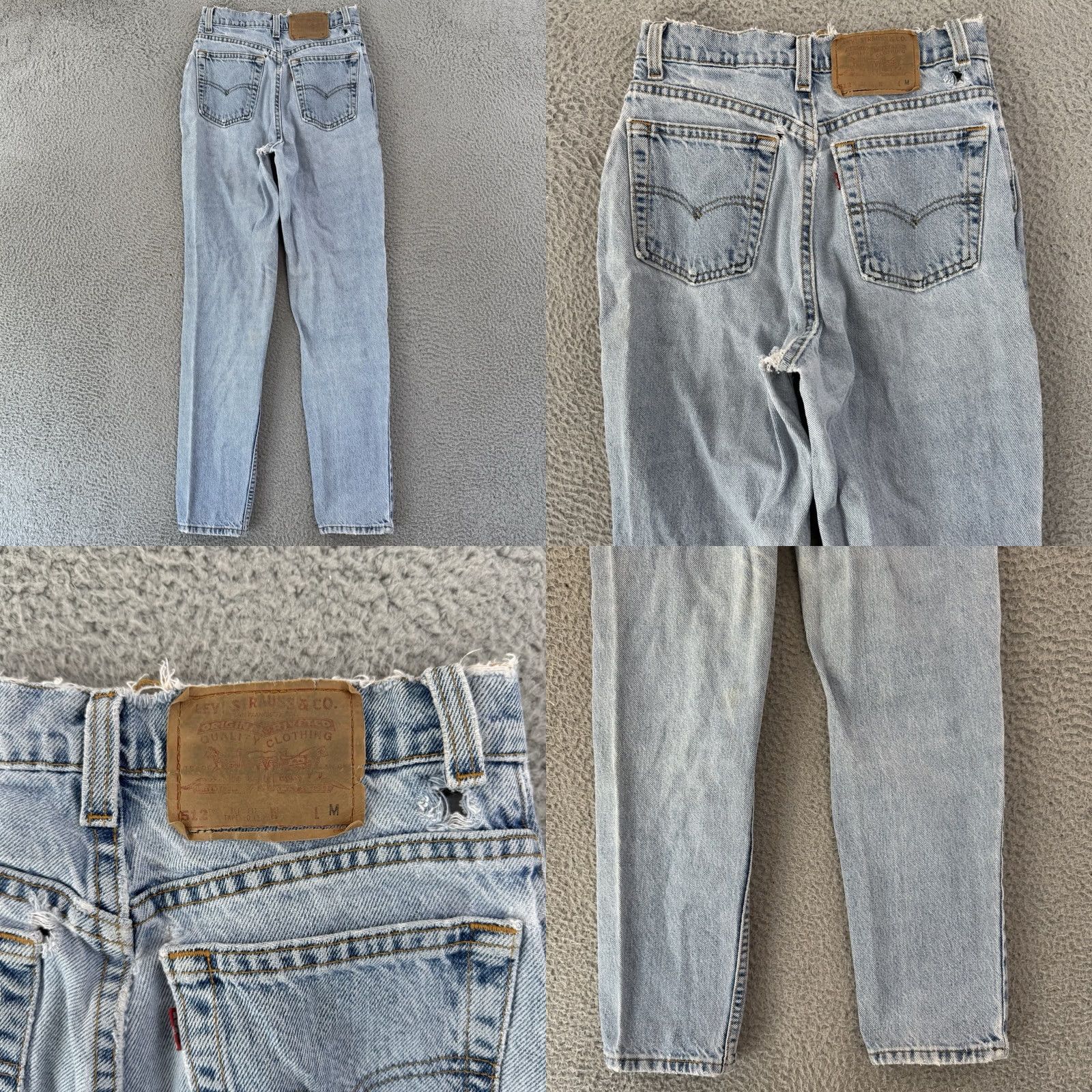 Levi's Vintage Levi's 512 Jeans Womens 7 Slim Fit 25x30 Tapered Leg 90s Light Wash USA Size 28" / US 6 / IT 42 - 8 Thumbnail