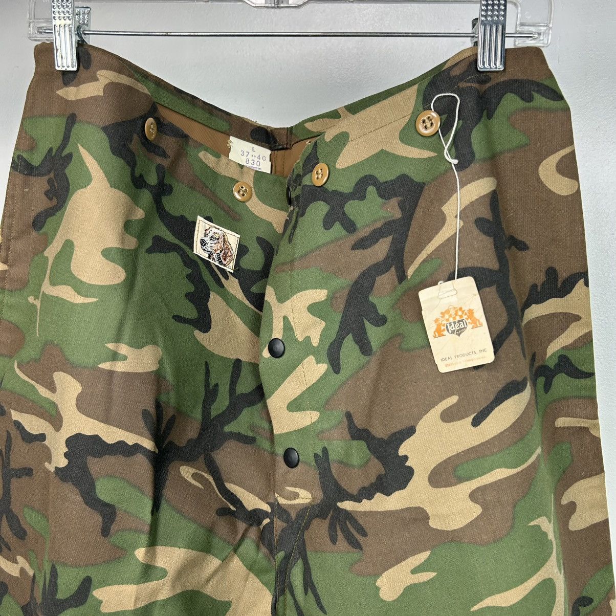 Vintage IDEAL CAMOUFLAGE RUBBERIZED COATED HUNTING PANTS SZ L Size US 38 / EU 54 - 3 Thumbnail