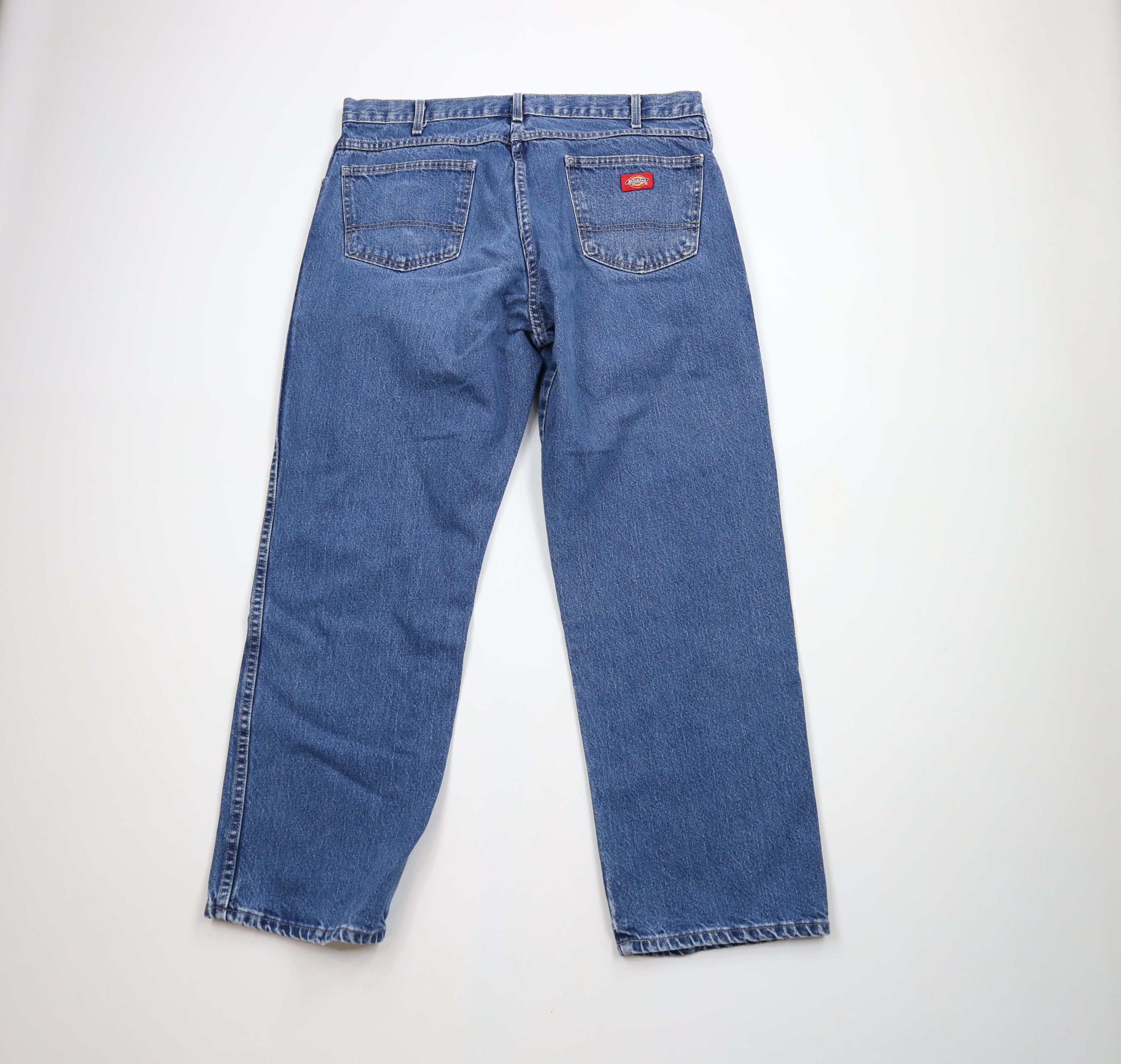 Dickies × Vintage Vintage Dickies Spell Out Bootcut Denim Workwear Jeans Blue Size US 36 / EU 52 - 8 Thumbnail