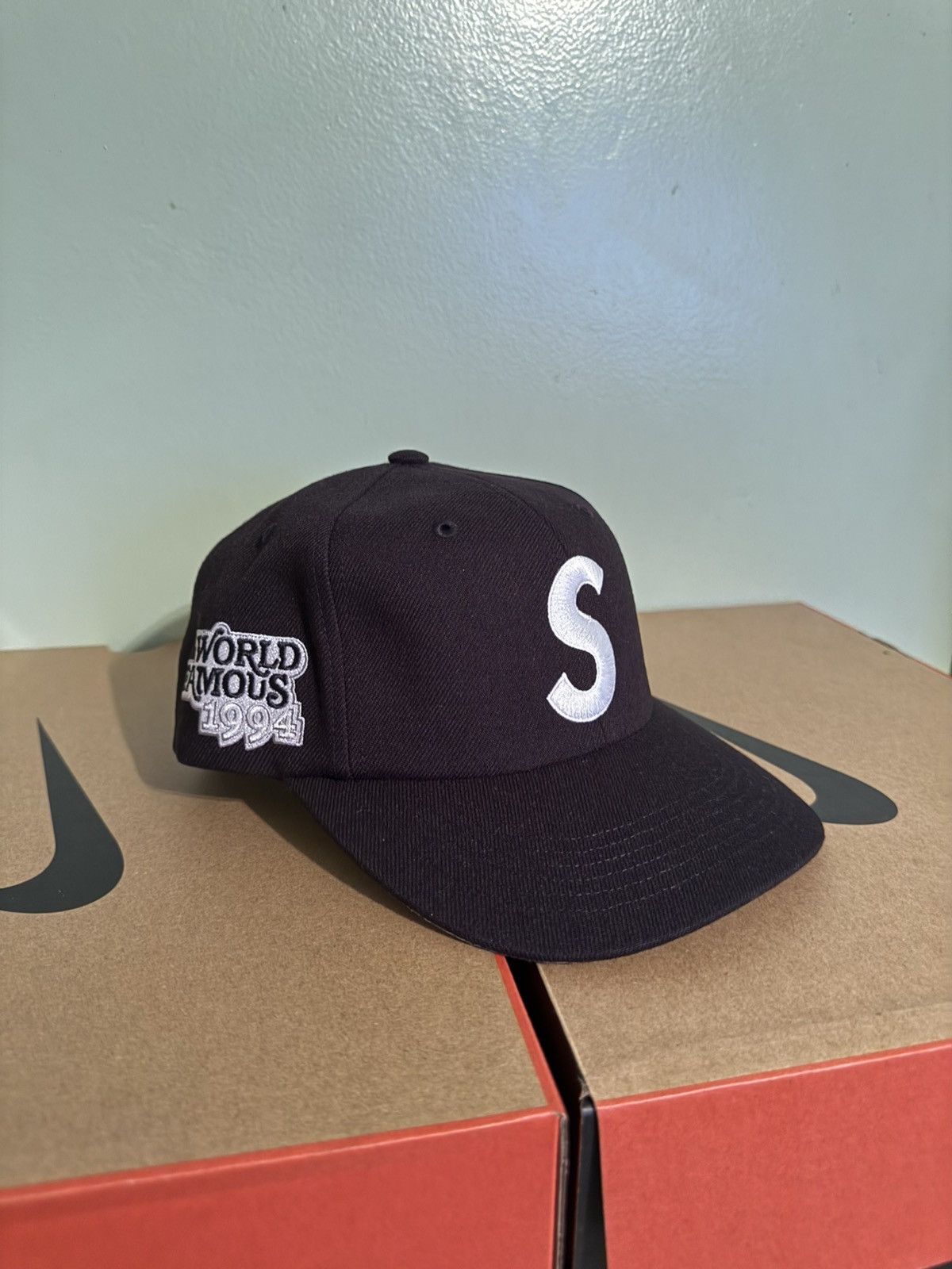 Supreme Supreme World Famous S Logo 6 Panel Black | Grailed