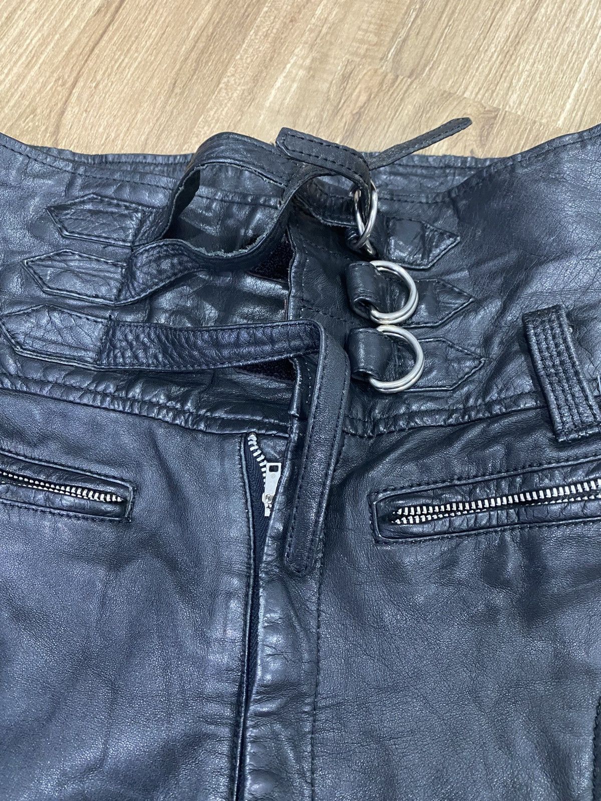 Vintage Vintage bikers leather pants Size US 30 / EU 46 - 3 Thumbnail