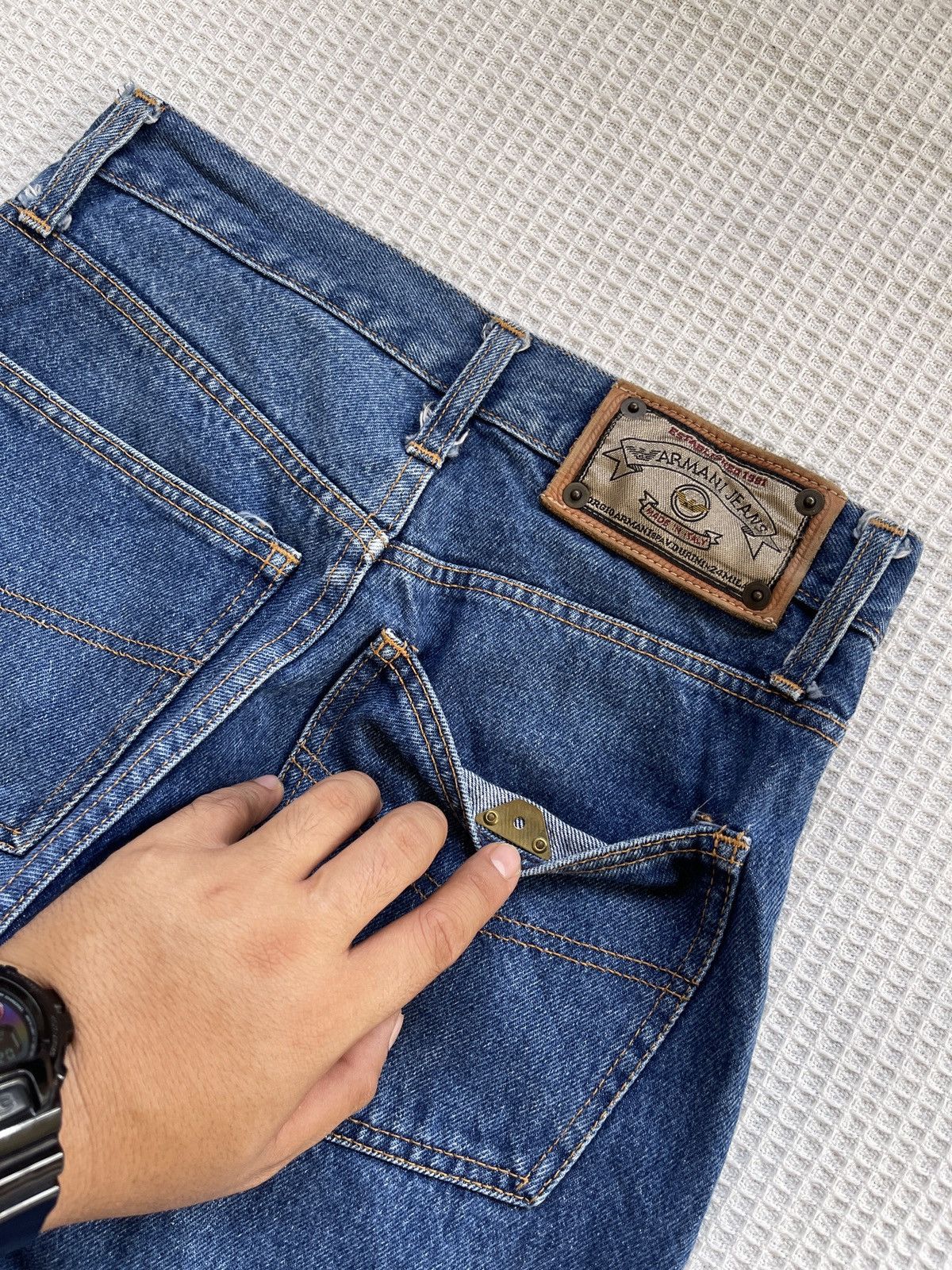Giorgio Armani Rare🔥Vintage GA ARMANI JEANS Baggy Fit Jeans Size US 28 / EU 44 - 7 Thumbnail