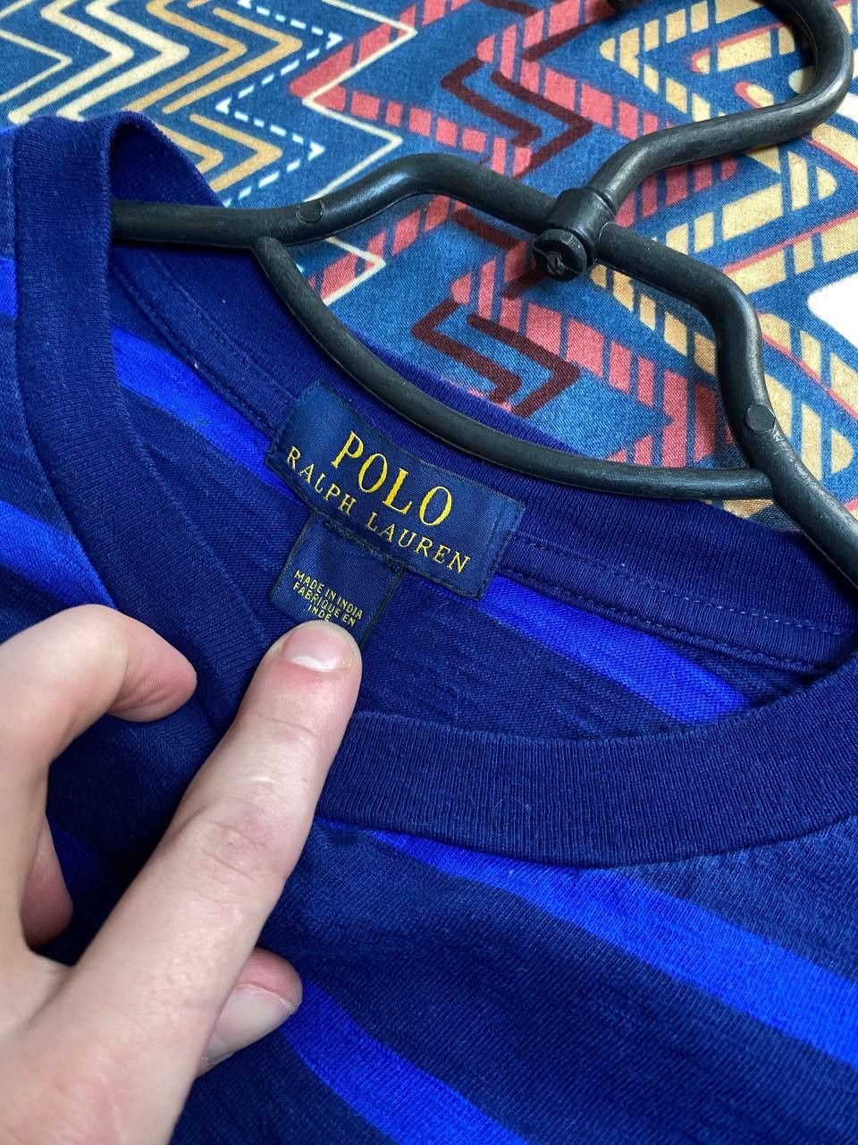 Polo Ralph Lauren striped blue Long Sleeve Polo Ralph Lauren logo Y2K Vintage Size US S / EU 44-46 / 1 - 2 Thumbnail