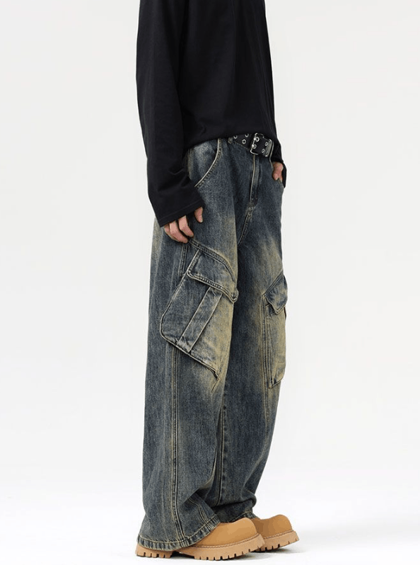 Japanese Brand × Vintage American street retro men's loose cargo baggy jeans Size US 32 / EU 48 - 4 Thumbnail