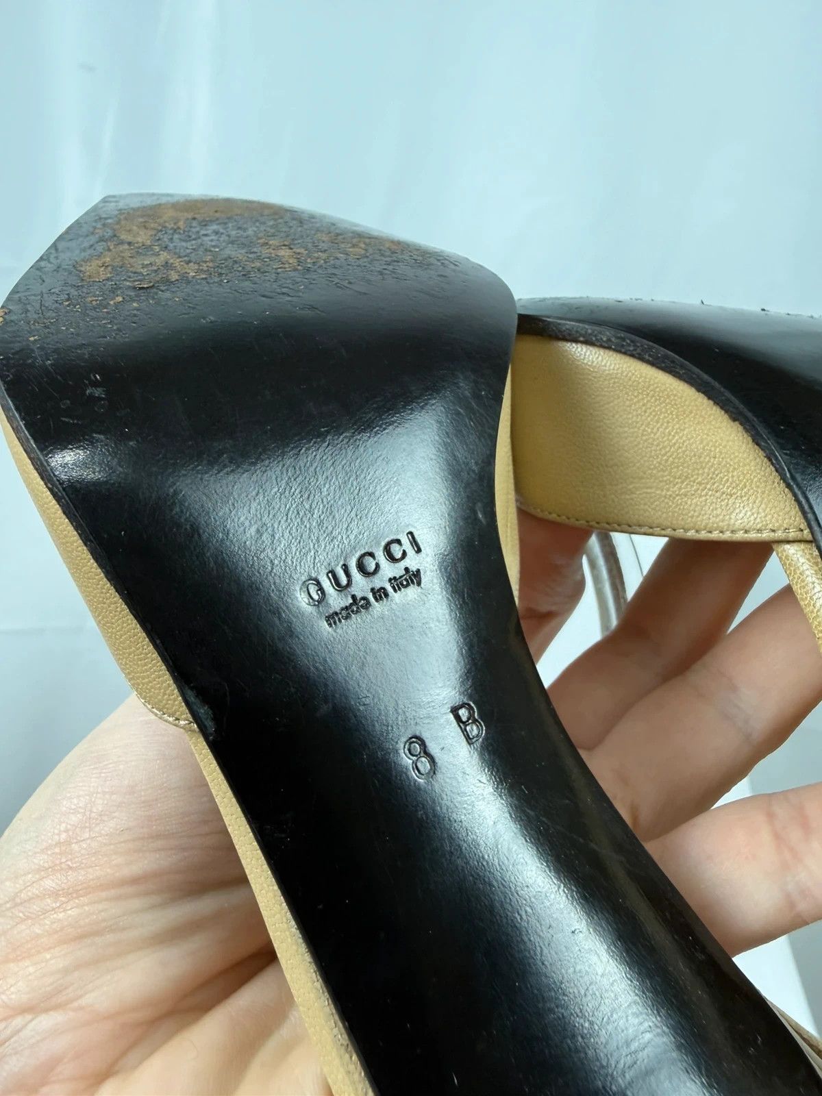 Gucci Gucci Leather GG T-Strap Pump size 38 Size US 8 / IT 38 - 7 Thumbnail