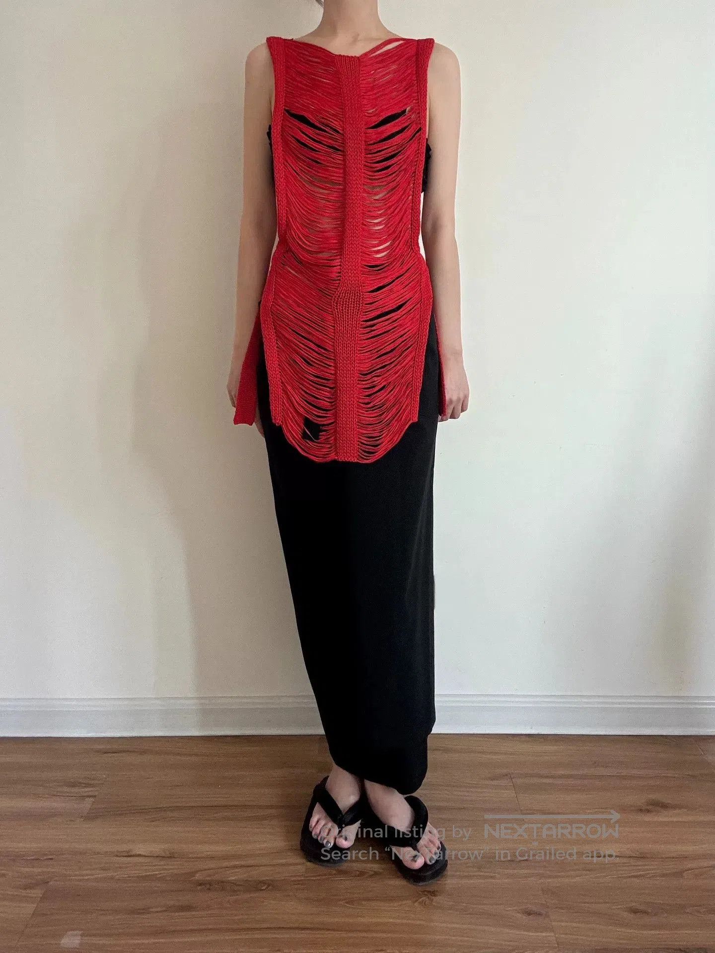 Comme des Garcons Red Knit Top by Limi Feu. Size M / US 6-8 / IT 42-44 - 2 Thumbnail