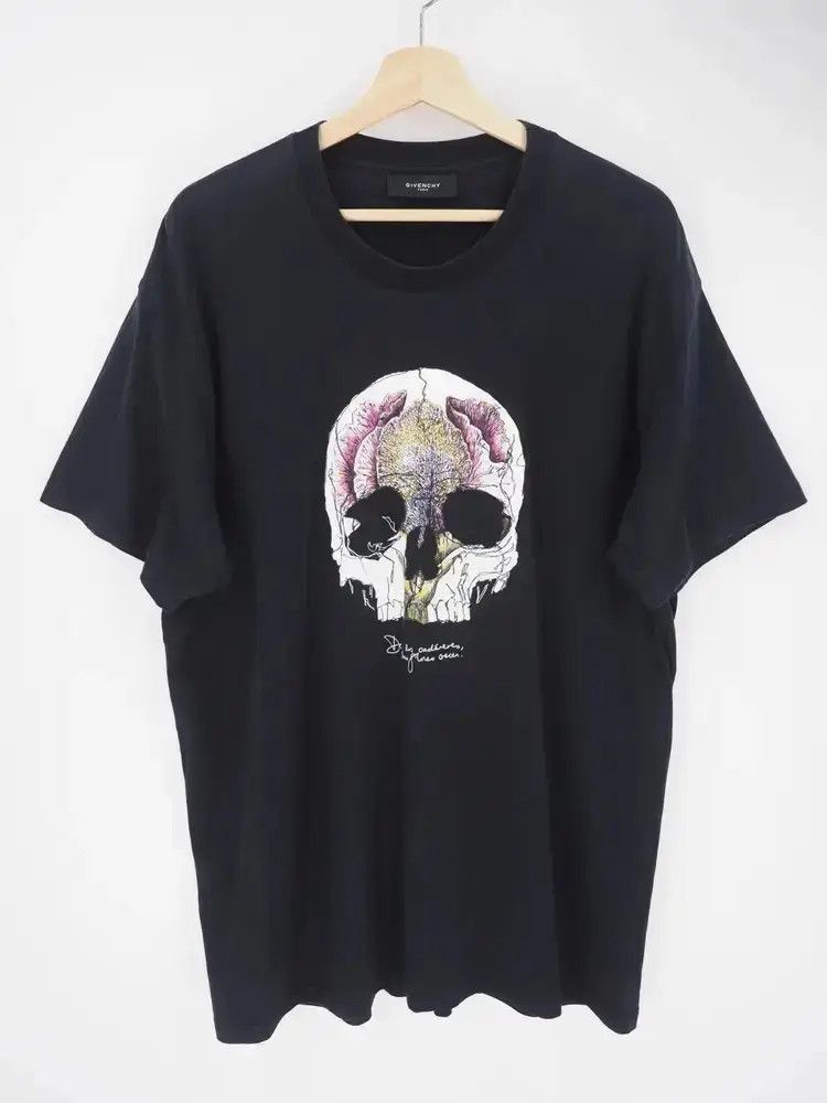 Givenchy Givenchy 12SS Flower Skull Print Tee-2507 Size US L / EU 52-54 / 3 - 1 Thumbnail
