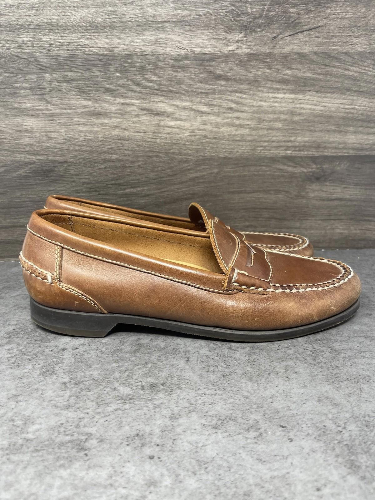 Johnston & Murphy Johnston Murphy Shoes Mens Size 10.5 Brown Leather loafers Size US 10.5 / EU 43-44 - 5 Thumbnail