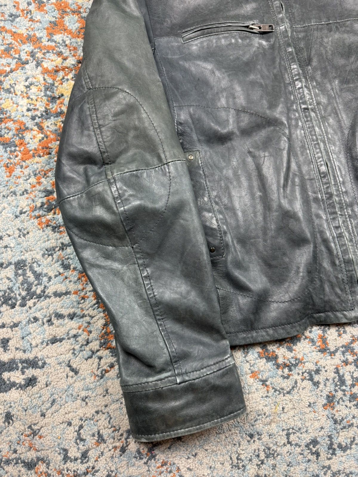 Designer × Vintage Vintage 90s Goose Craft real leather biker jacket boxy Size US XL / EU 56 / 4 - 10 Thumbnail