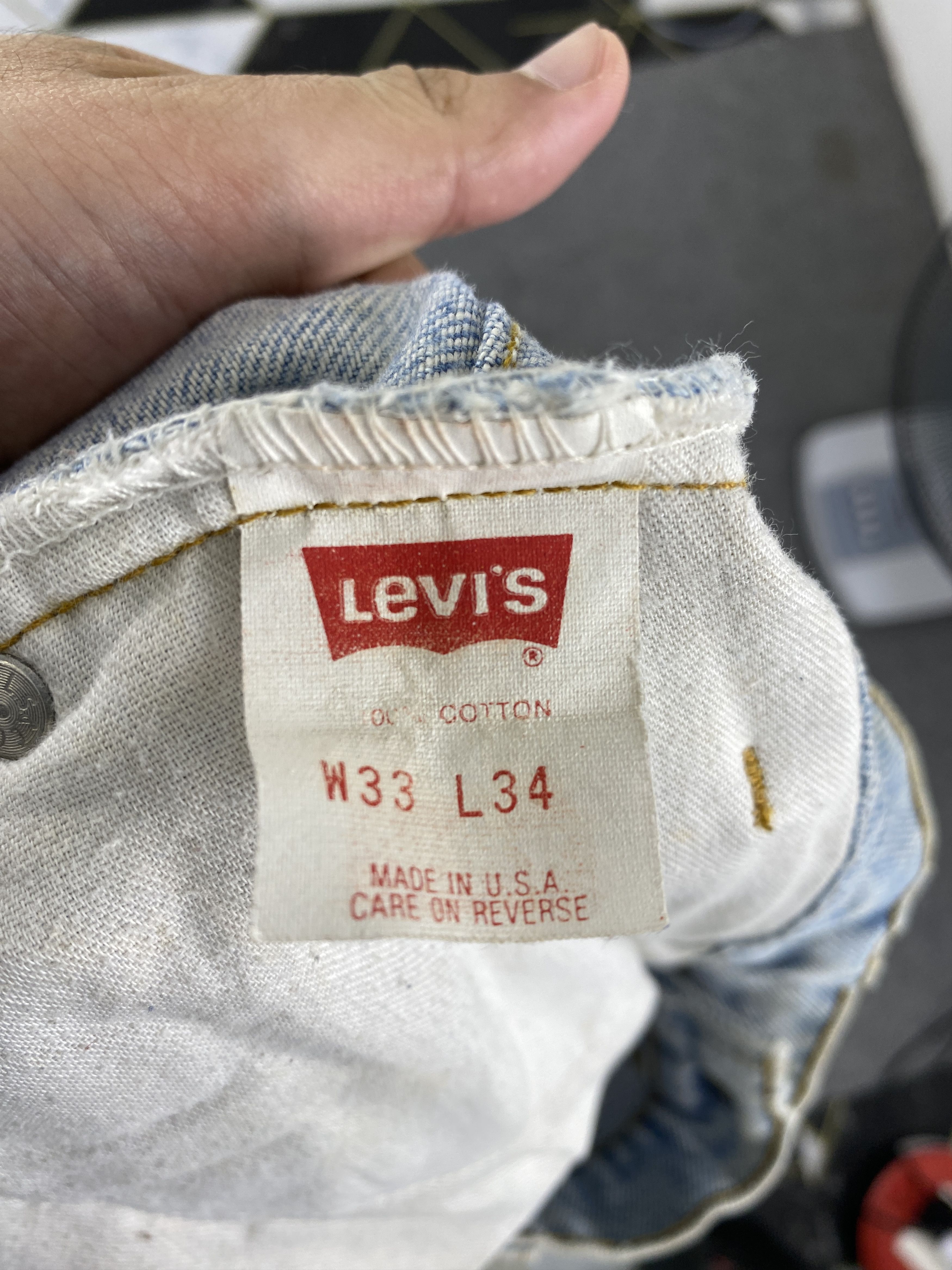 Levi's × Vintage Vintage 90s Levis 550 Orange Tabs Jeans Size US 32 / EU 48 - 6 Thumbnail