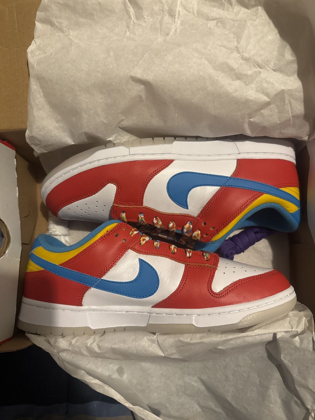 Nike Nike Dunk Low Lebron James Fruity Pebbles Size US 9 / EU 42 - 2 Thumbnail