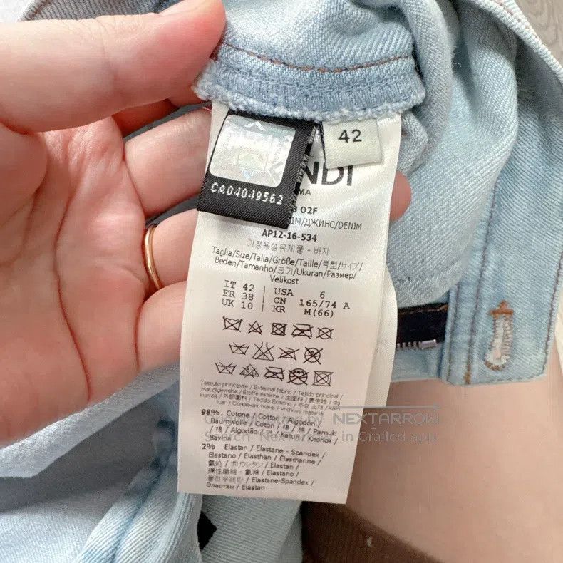 Fendi Fendi Kaiser Lagerfeld Logo Jeans Size 27" / US 4 / IT 40 - 9 Thumbnail