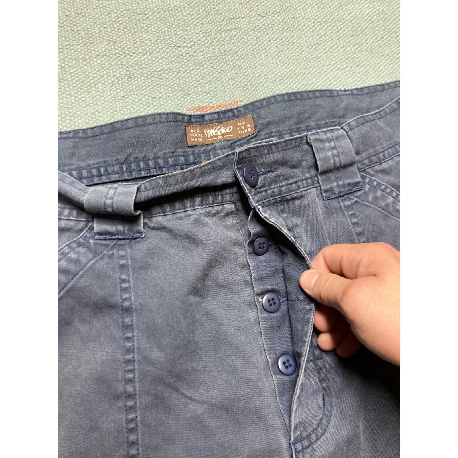 Mossimo VINTAGE Mossimo Shorts Cotton Twill Wide Leg Baggy Skater Button Fly Blue 36 Mens Size US 36 / EU 52 - 8 Thumbnail
