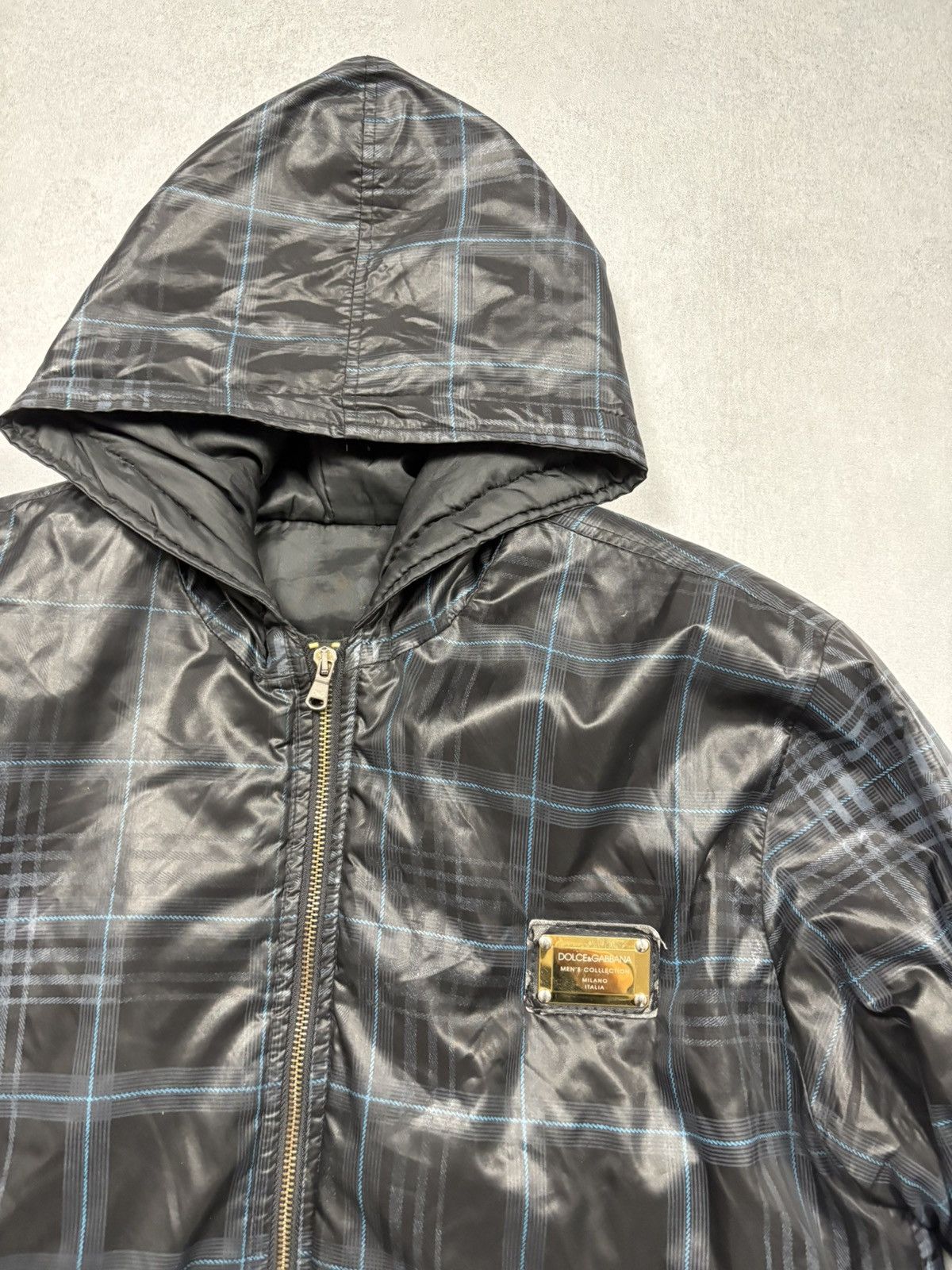 Dolce & Gabbana Dolce & Gabbana Sport 2000s Black Check Puffer Jacket VTG Size US L / EU 52-54 / 3 - 4 Thumbnail