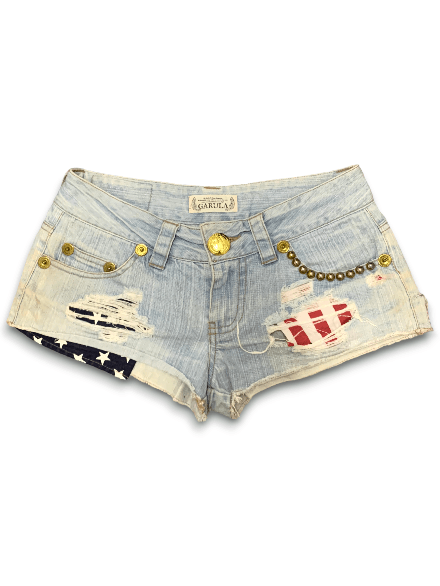Japanese Brand Vintage Japanese Brand Flag Design Midi Skirt Jeans Size 27" / US 4 / IT 40 - 1 Thumbnail