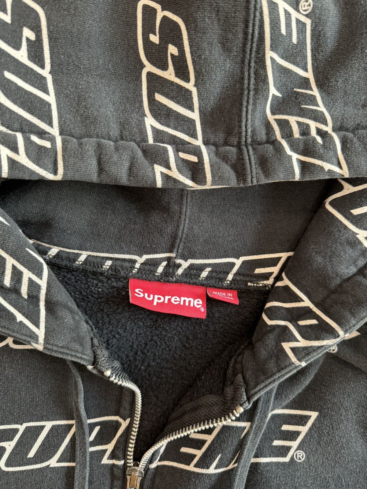 Supreme Supreme Repeat Zip-Up Hoodie Size US M / EU 48-50 / 2 - 3 Thumbnail