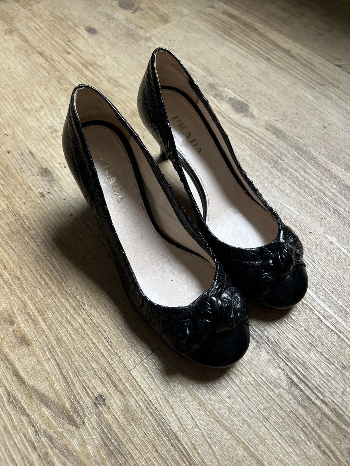 Prada Prada vintage Leather Heels Size US 5.5 / IT 35.5 - 1 Thumbnail
