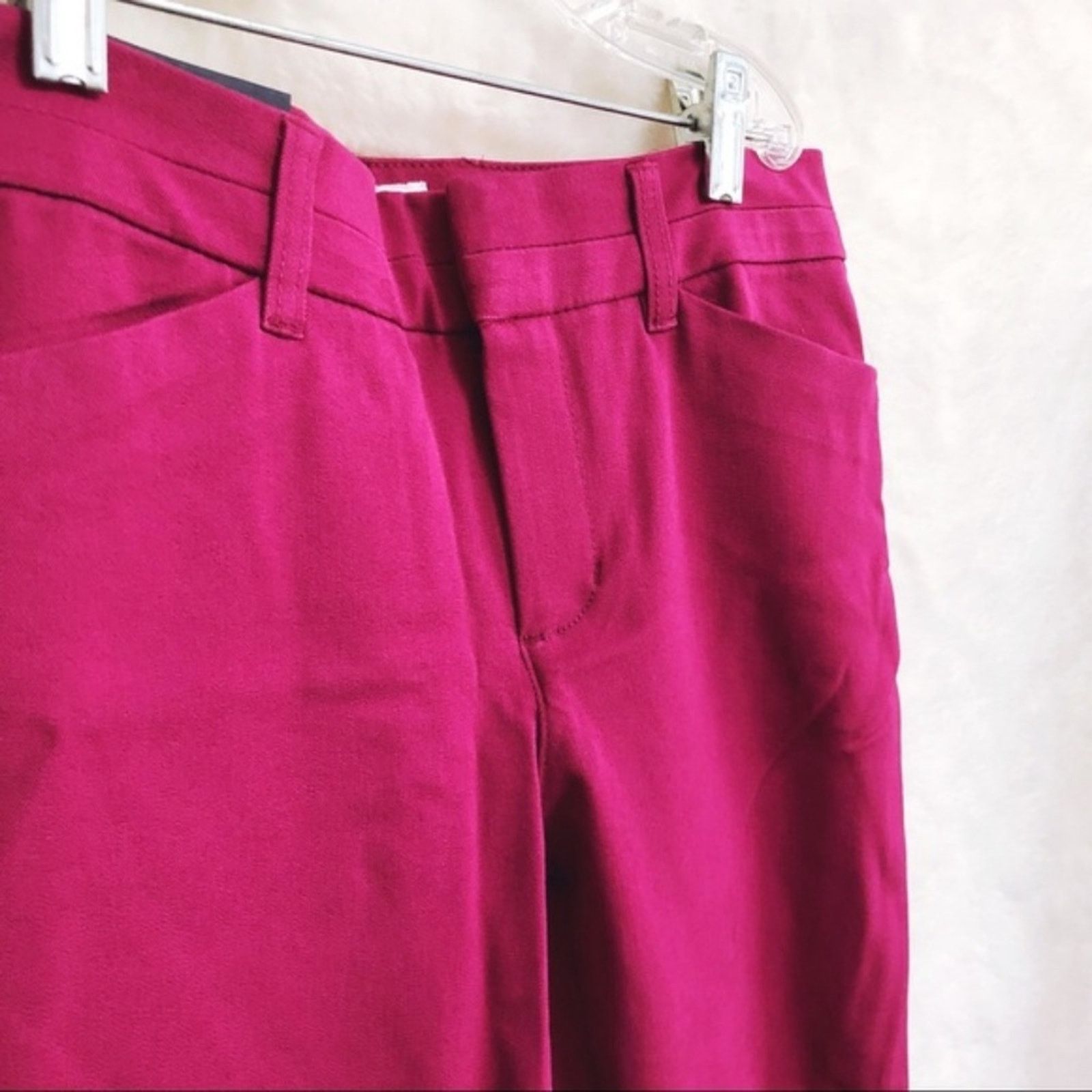 Gap GAP Maroon Cropped Slim City Pants Size 25" / US 0 / IT 36 - 7 Thumbnail