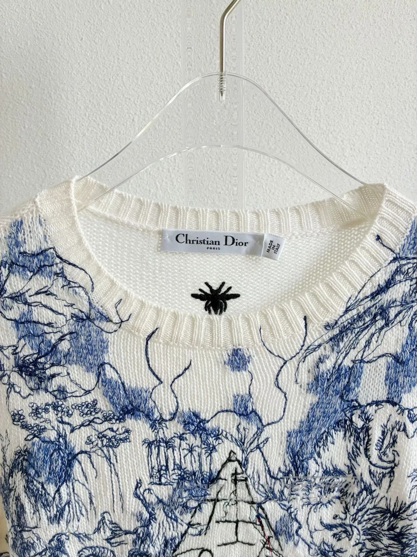 Dior Dior Limited Edition Embroidered Cashmere Sweater. Size XXS / US 00 / IT 34 - 4 Thumbnail