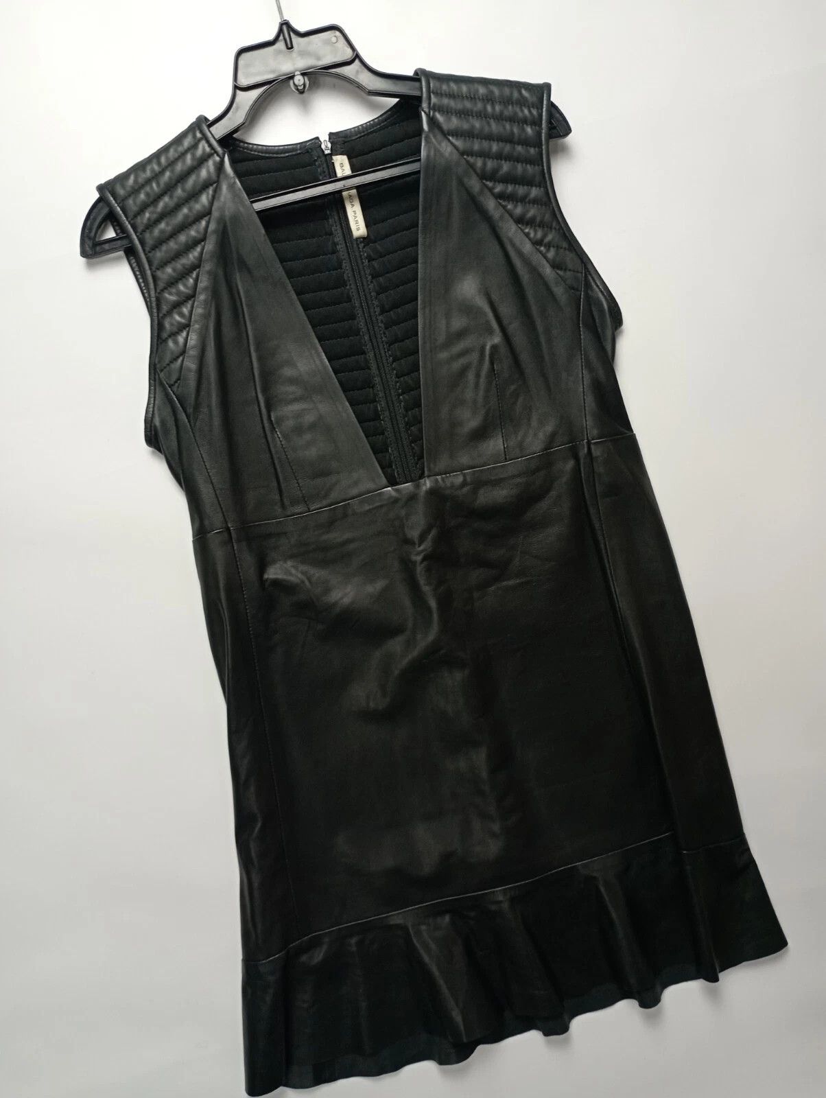 Balenciaga Balenciaga Paris Rare Women’s Leather Midi Dress Black Size S / US 4 / IT 40 - 7 Thumbnail