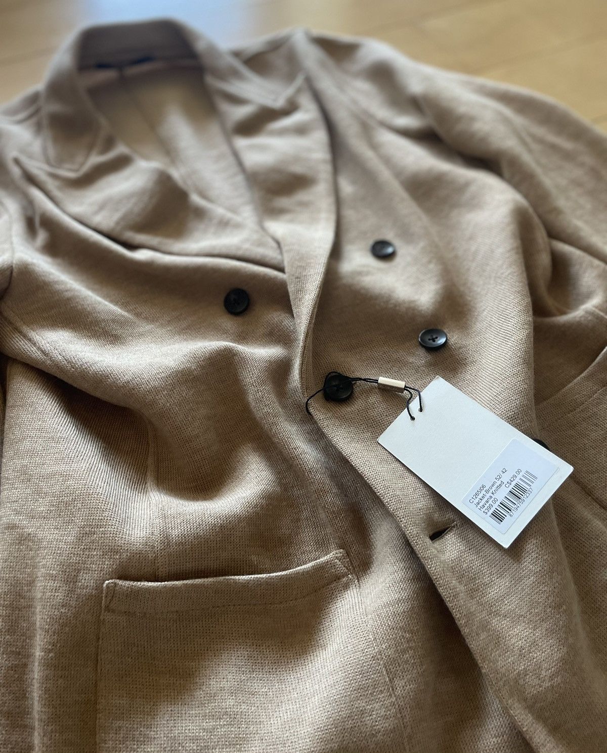 image of Suitsupply Havana Wool Blend Sweater Blazer in Camel, Men's (Size 42R)