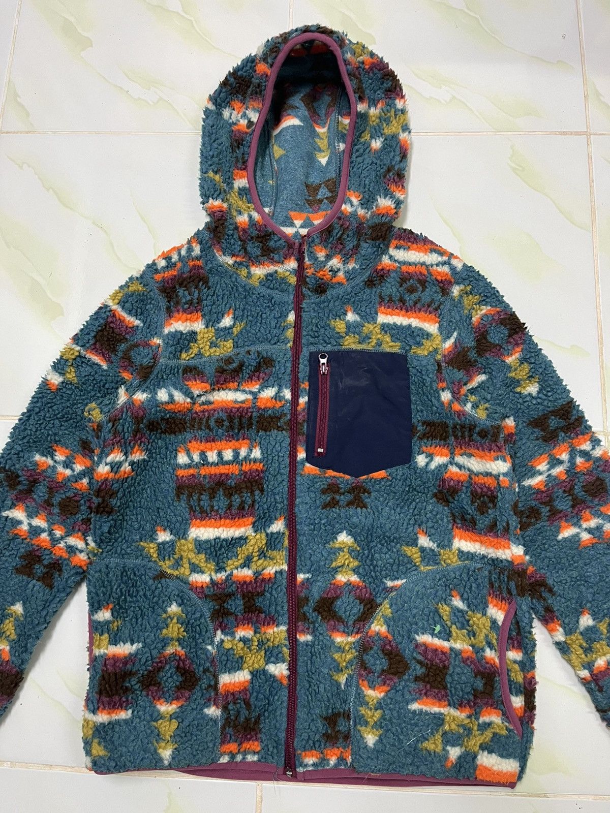 Japanese Brand × Vintage VINTAGE TITICACA FLEECE ZIPPER HOODIE Size US S / EU 44-46 / 1 - 3 Thumbnail