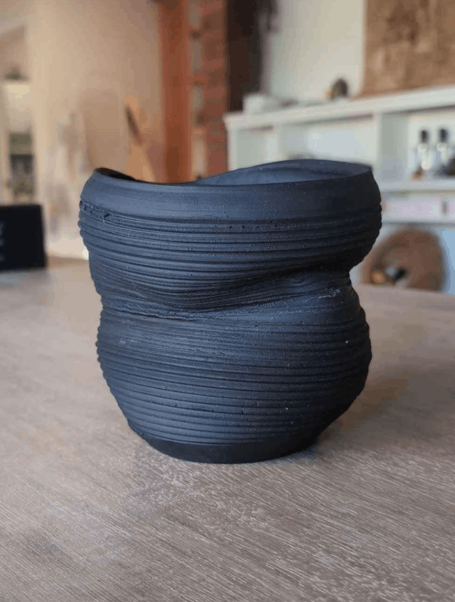 Online Ceramics Match Stoneware "One of a Kind" Basket Vessel, Vase Planter Size ONE SIZE - 1 Thumbnail
