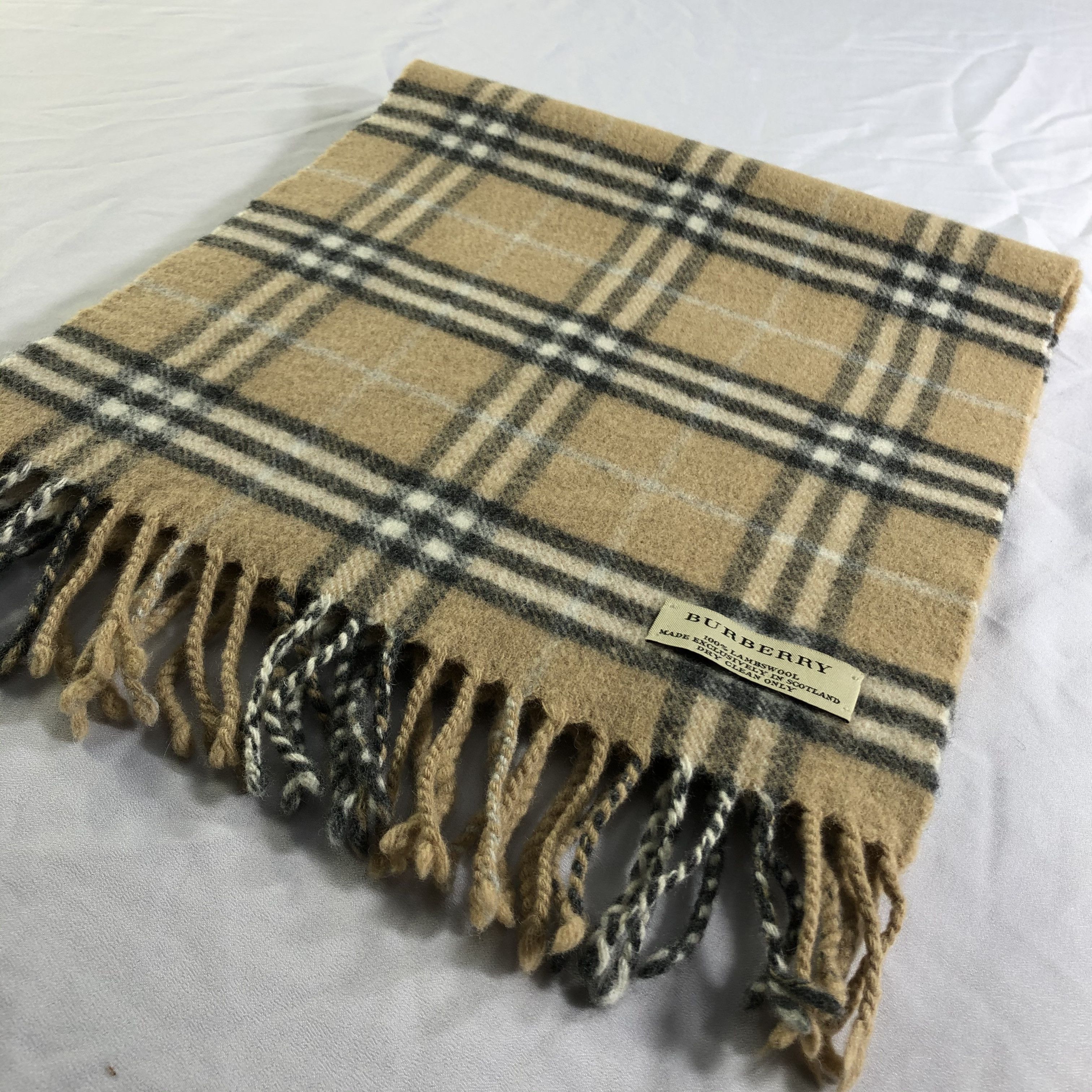 Burberry Burberrys Wool Scarf Muffler Neckwear V2401 Size ONE SIZE - 4 Thumbnail