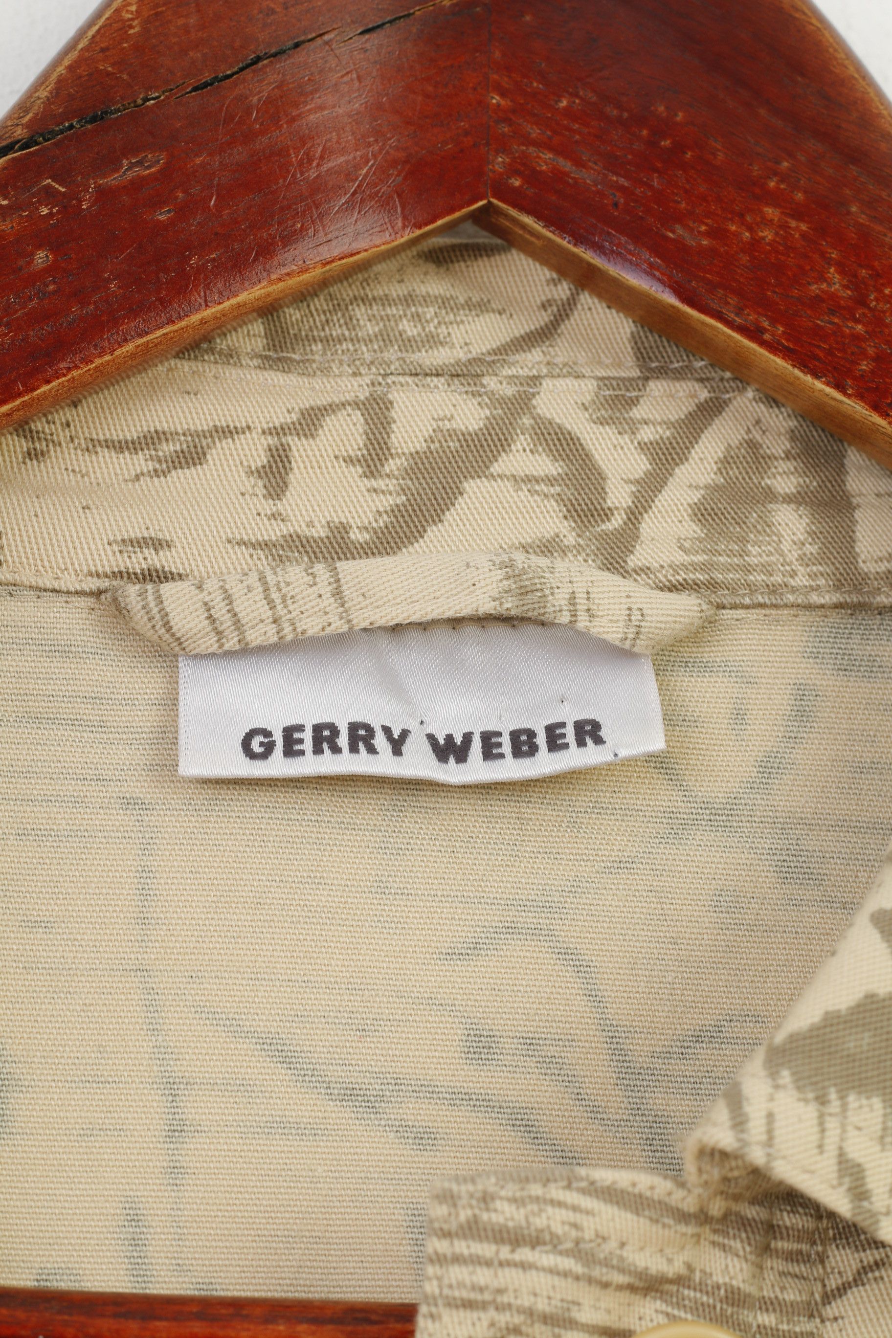 Gerry Weber Gerry Weber Women 14 40 L Blazer Beige Cotton Western 11090 Size XL / US 12-14 / IT 48-50 - 6 Thumbnail